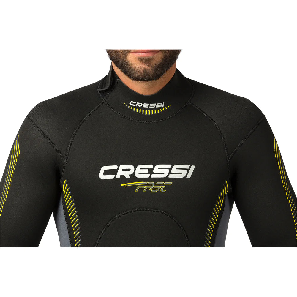 Cressi Fast 5mm Neoprene Wetsuit for Men - Scuba Diving, Snorkeling & Water Sports | Premium Thermal Protection for Cold Water Activities