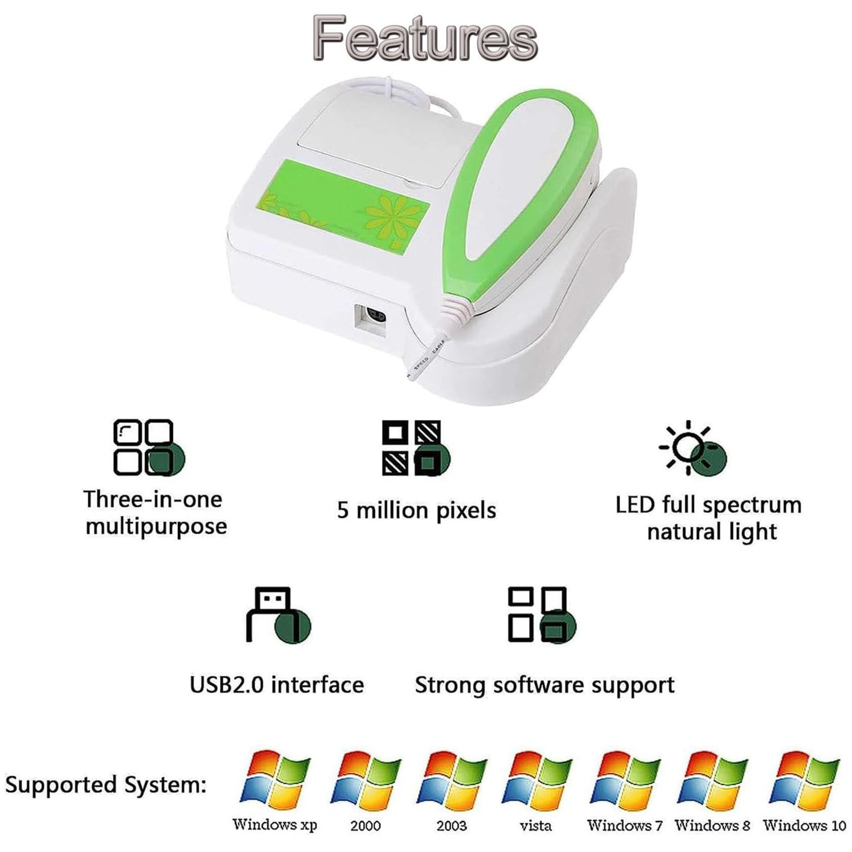 ZHIXUMM Portable Iris Analysis Camera - 5MP HD Multi-Function Eye Iris Detector for Hair, Skin & Iris Detection | Perfect for Home Health Monitoring, Beauty Analysis & Wellness Checkups