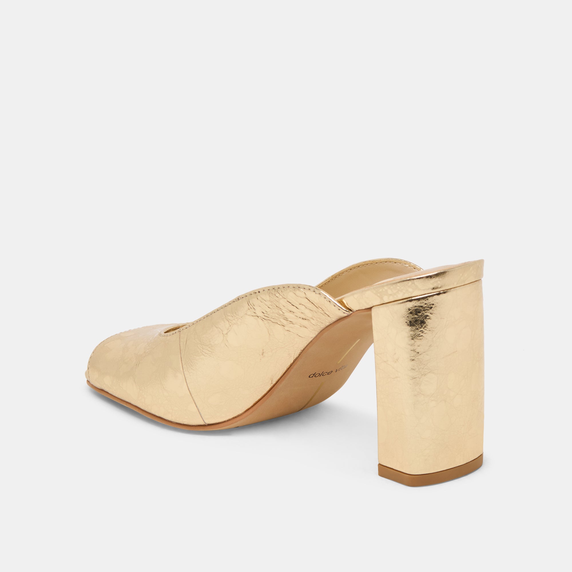 SABELA Women's Gold Distressed Leather Heels - Elegant High Heel Sandals for Parties, Weddings & Evening Events