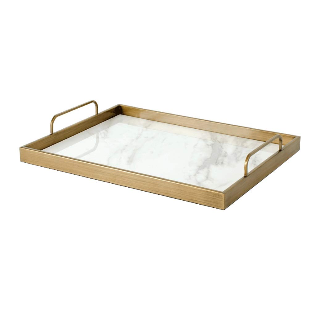 Fevilady European-Style Bathroom Vanity Tray - 45.5cm Gold Bathroom Organizer for Cosmetics, Jewelry & Essentials - Perfect for Spa Days, Home Decor & Gift Giving