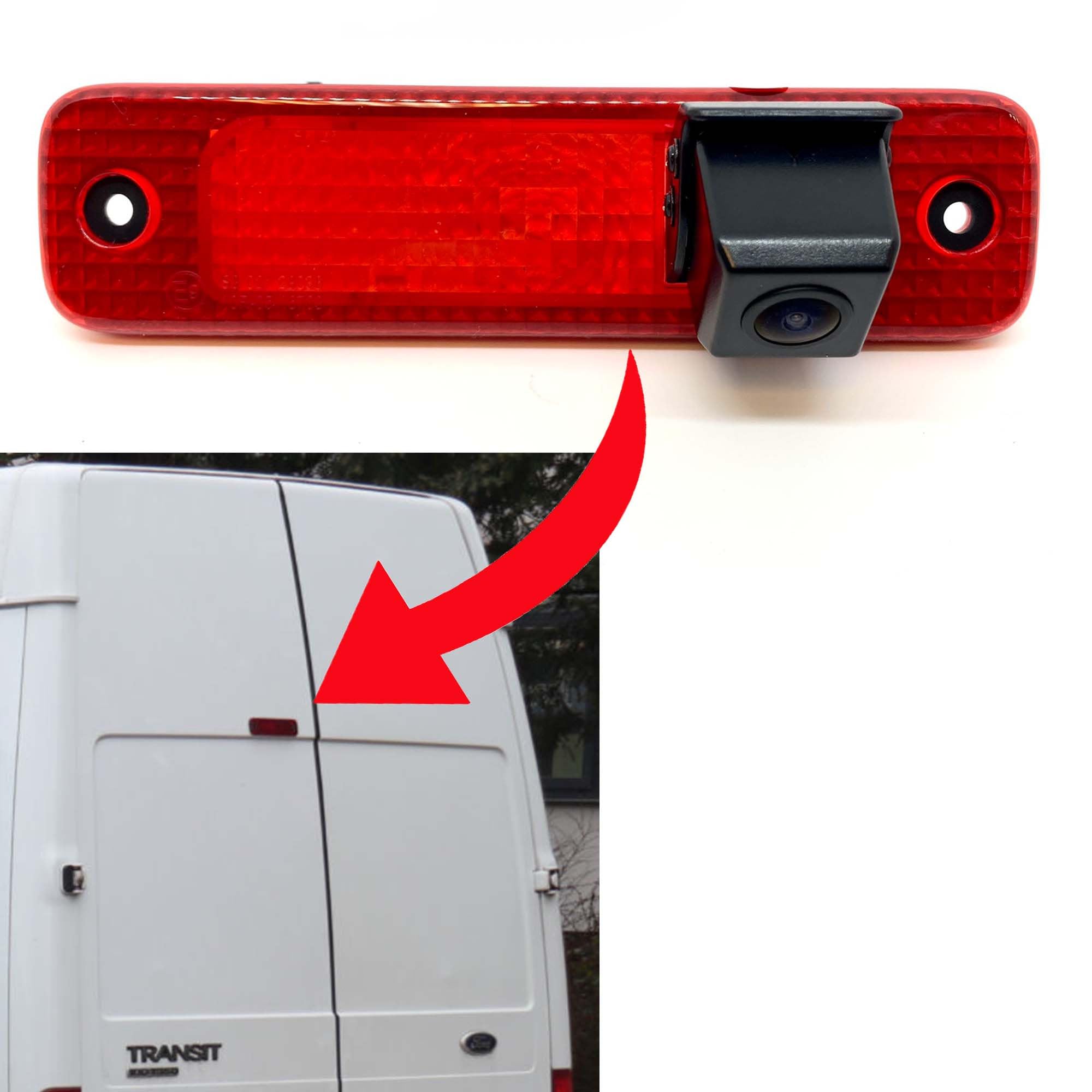 Ford Transit Van 2006-2013 Dolphin Automotive Brake Light Reversing Camera | HD Rear View Parking Backup Camera (Camera Only) | Easy Installation for Safer Parking & Reversing