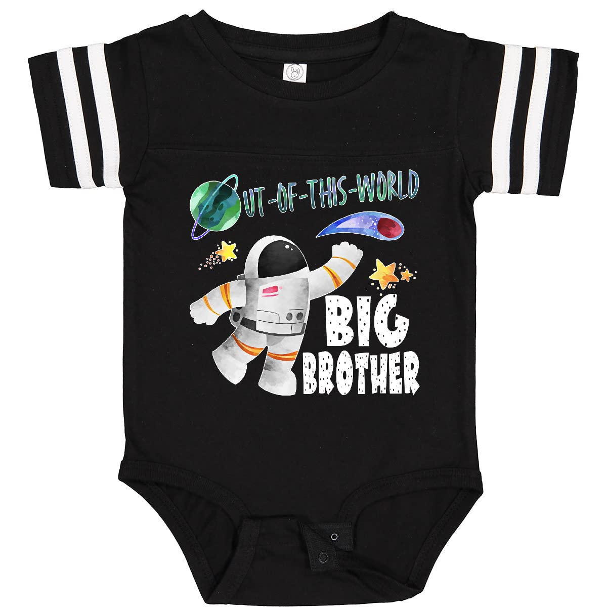 Inktastic Out of This World Big Brother Astronaut in Space Baby Bodysuit - Cute Astronaut Themed Baby Onesie for Newborns & Infants - Perfect for Space Lover Families, Sibling Gifts & Baby Showers