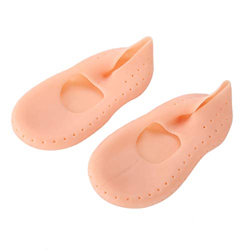 Anti-Slip Silicone Socks for Cracked Heels - 1 Pair Natural Foot Care Protector for Dry Skin - Perfect for Home, Spa & Post-Pedicure Use