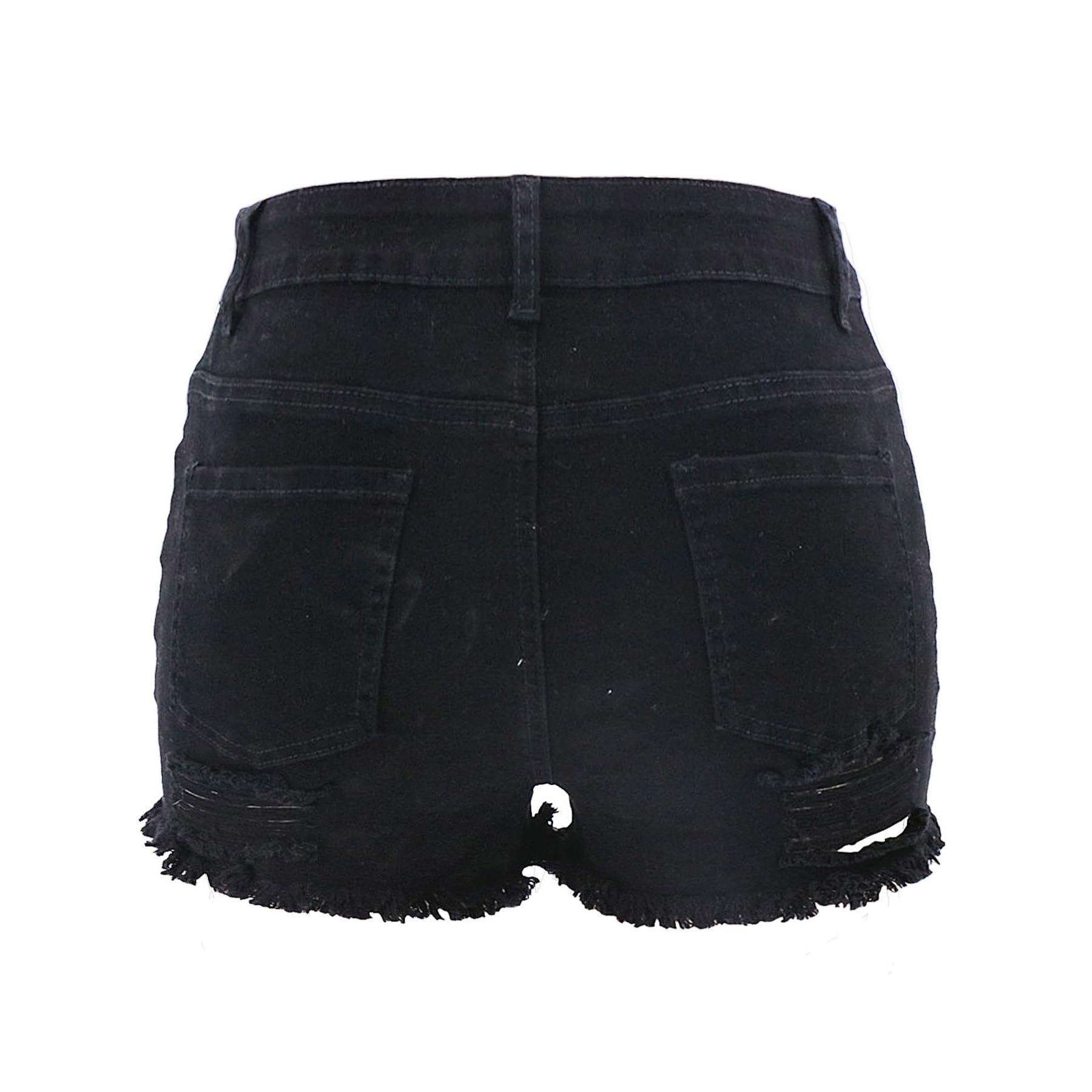Atditama Women's Ripped Denim Shorts - Stretch Skinny Frayed Jean Shorts for Summer | Casual Beach Wear & Street Style Outfits