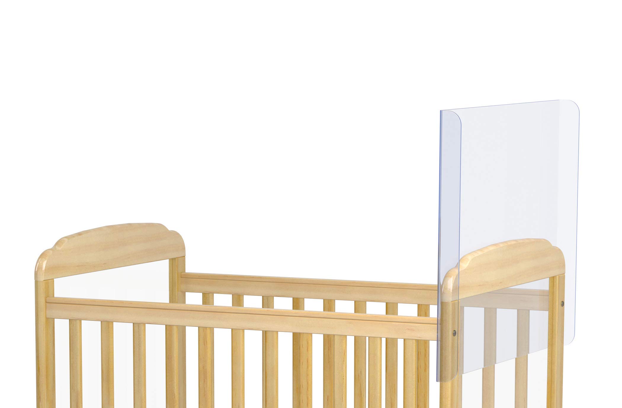 Foundations CareShield 1-Sided Crib Divider - Clear Plexiglass Safety Barrier for SafetyCraft & Serenity Cribs - Easy Installation Baby Crib Partition for Daycare Centers & Nurseries - Increases Crib Capacity (1-Pack) - Perfect for Childcare Facilities & Home Nurseries