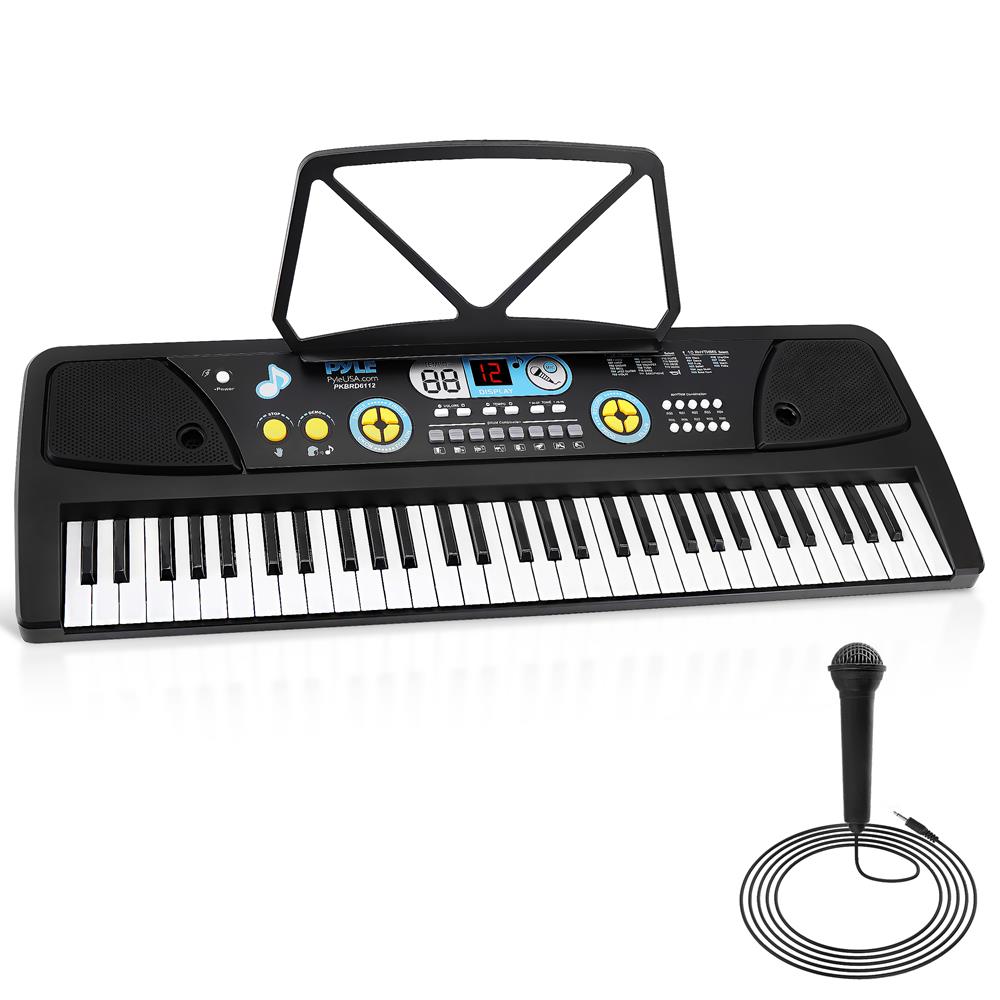 Portable 61-Key Electronic Piano Keyboard with Built-in Microphone - Perfect for Beginners, Kids & Travel | Home Practice, Music Lessons & On-the-Go Play