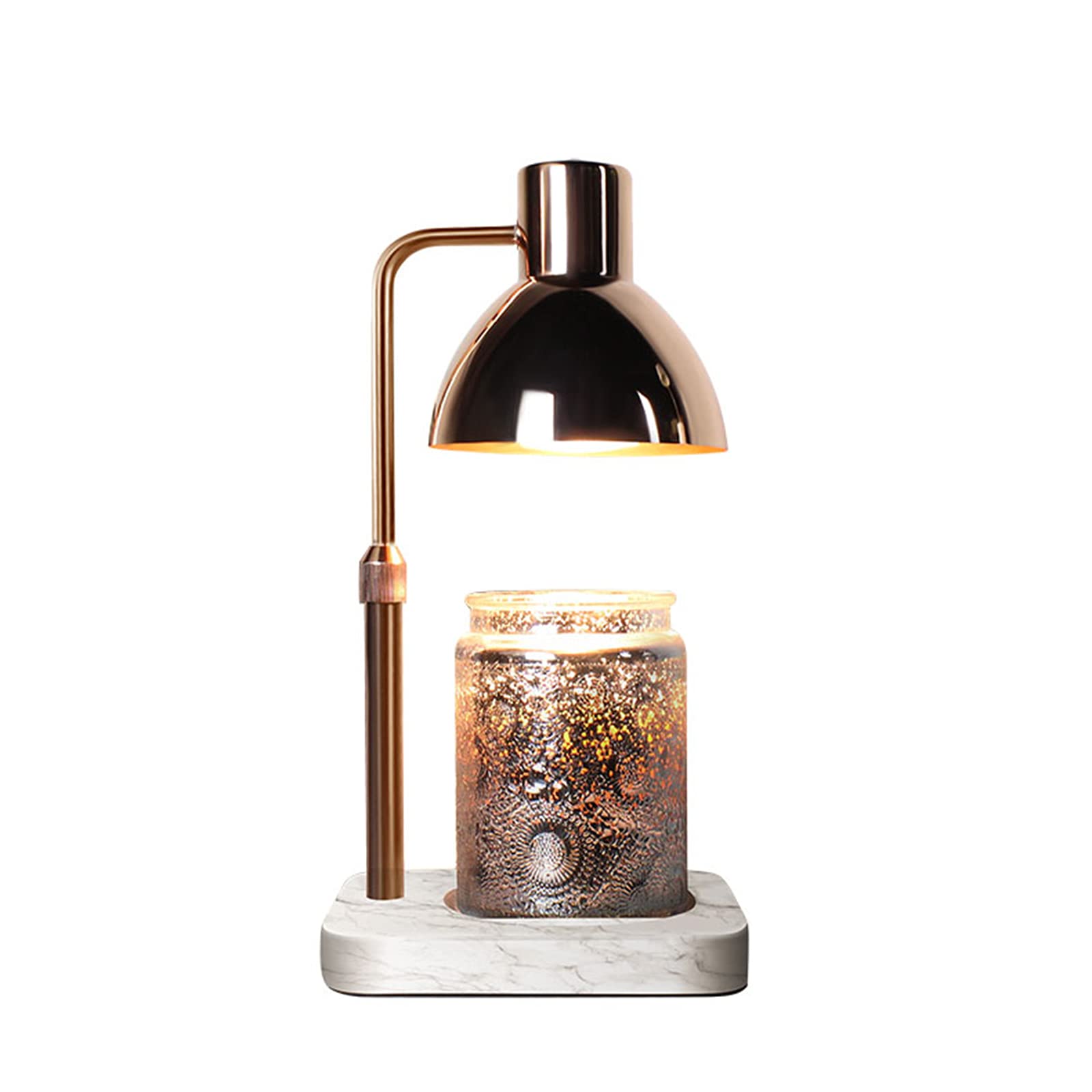 Adjustable Height Candle Warmer Lamp - Vintage Punk Style Melter for Large Jumbo Candles, Dimmable Gold Fragrance Warmer | Perfect for Home Decor, Aromatherapy & Relaxation