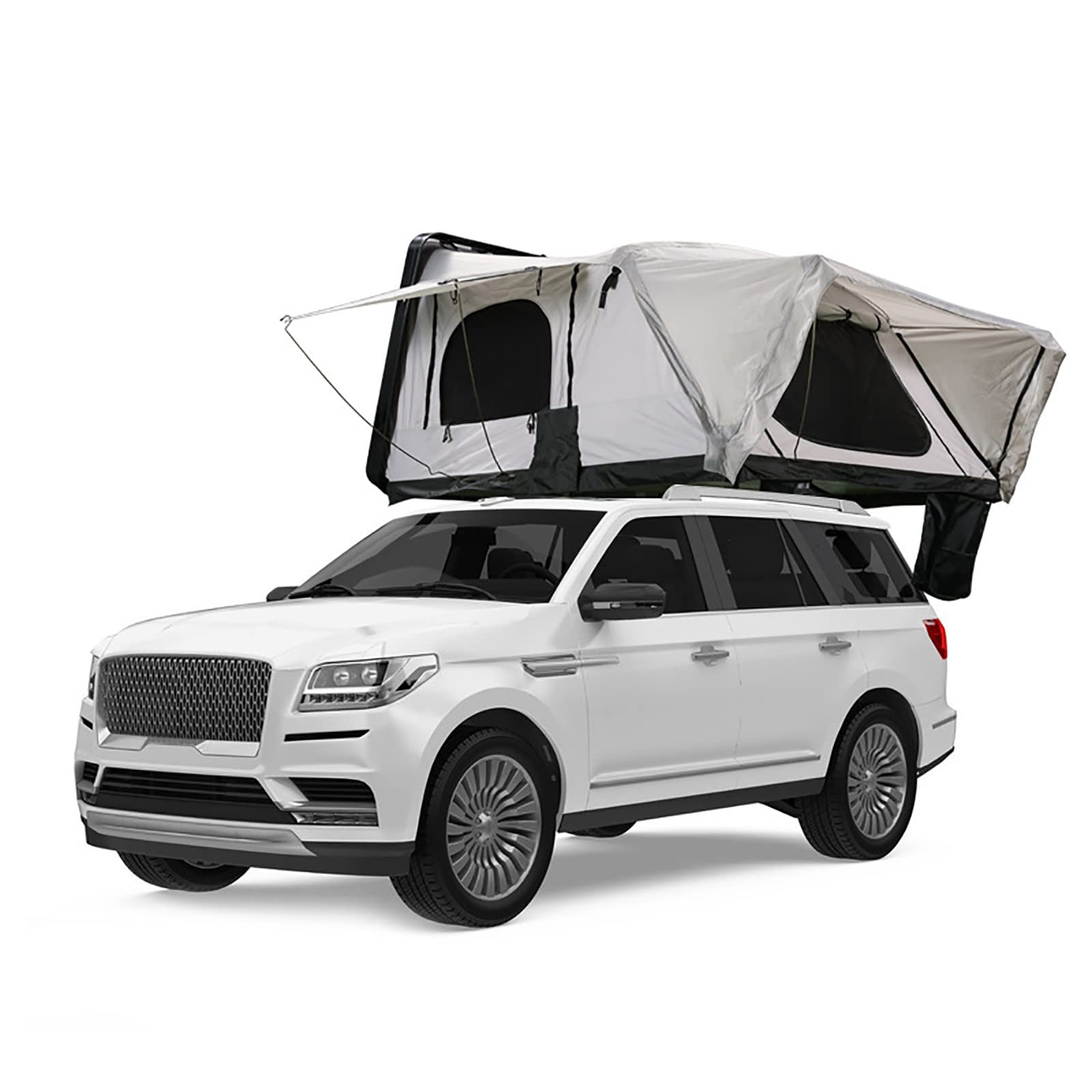 Hard Shell Roof Top Tent for Overlanding - Universal Pop Up Roof Tent for 3-4 People | Waterproof & Durable Camping Tent for SUV, Truck, Van | Perfect for Off-Road Adventures & Outdoor Exploration