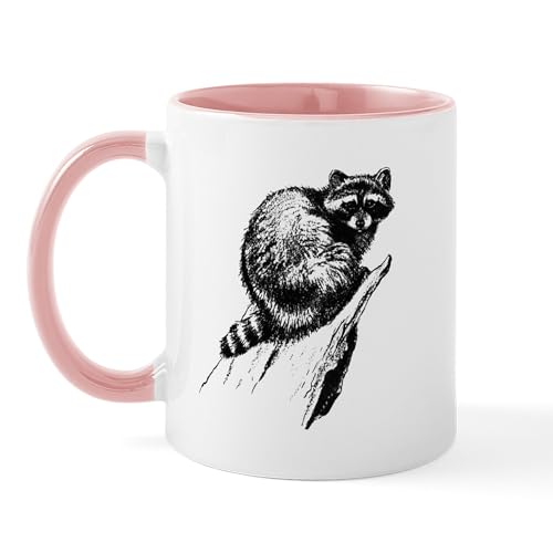 White/Pink Inside - Vintage Raccoon Mug
