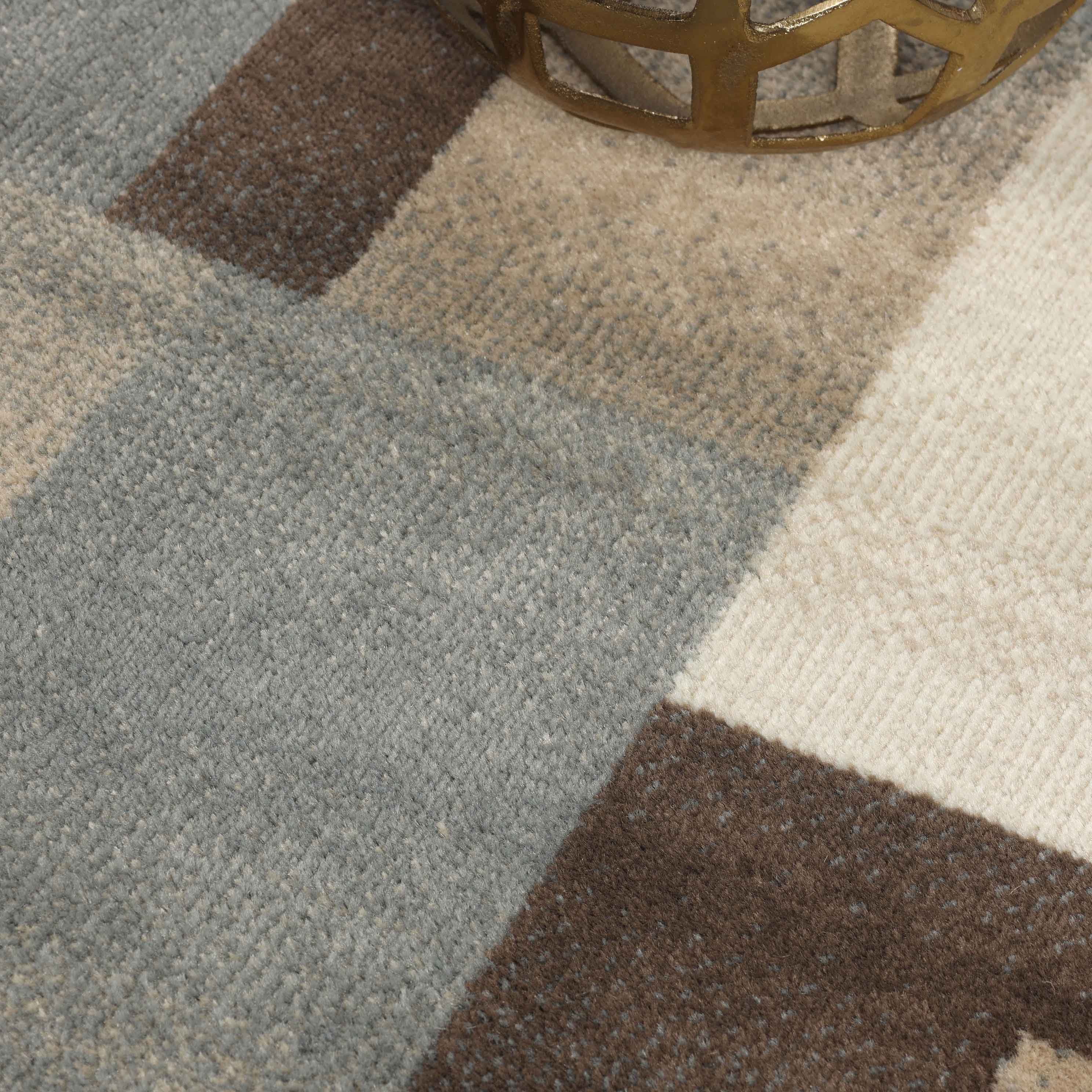 Clifton Modern Geometric Patchwork Area Rug or Runner Rug - Stylish Home Decor for Living Room, Bedroom & Office - Soft & Durable Floor Covering