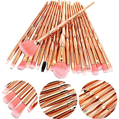 Premium 20-Piece Rose Gold Makeup Brush Set - Soft Synthetic Bristles for Flawless Eyeshadow, Blending & Contouring - Perfect for Professional Makeup Artists & Beginners - Ideal for Daily Use, Travel & Makeup Kits