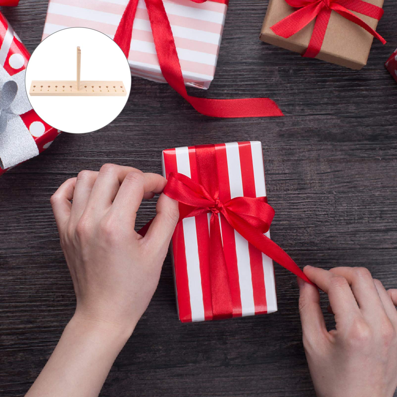 Wooden Bow Maker Tool - Handcrafted Wooden Ribbon & Bowknot Maker for DIY Wreaths, Gift Wrapping, and Craft Projects - Perfect for Large Bows and Holiday Decorations