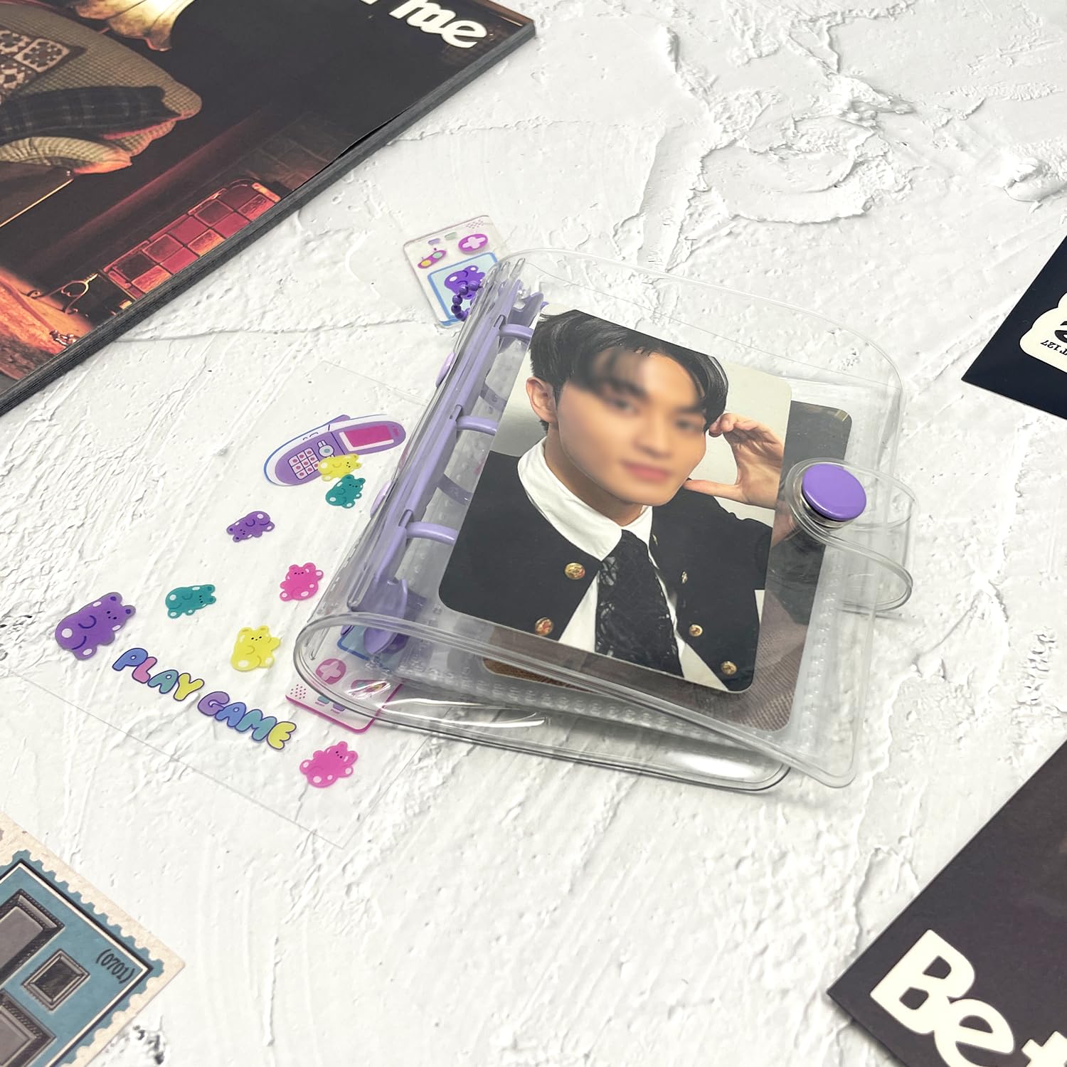20-Pocket Mini Photo Album for Collectible Cards & Kpop Photos - Compact Trading Card Holder for Gaming, Sports, and Memorabilia Storage