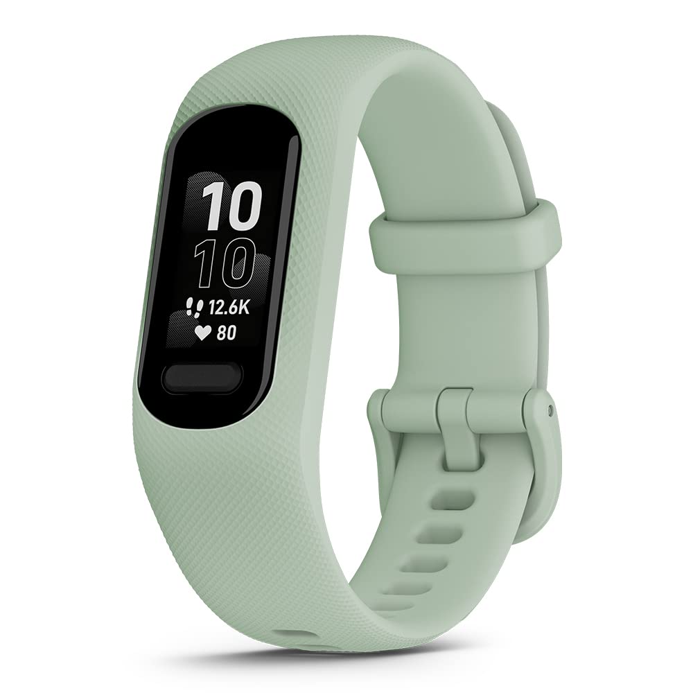 Garmin vivosmart 5 (Mint, S/M) Fitness Tracker & Smartwatch Bundle with Heart Rate Monitor, Sleep Tracking, GPS - Includes PlayBetter 5000mAh Portable Charger - Perfect for Running, Gym Workouts & Daily Activity Tracking