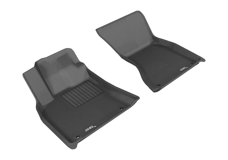 3D MAXpider Custom Fit Floor Mats for Porsche Macan (2014-2019) - 1st Row All-Weather Car Mats, Black | Perfect for Daily Commute & Road Trips