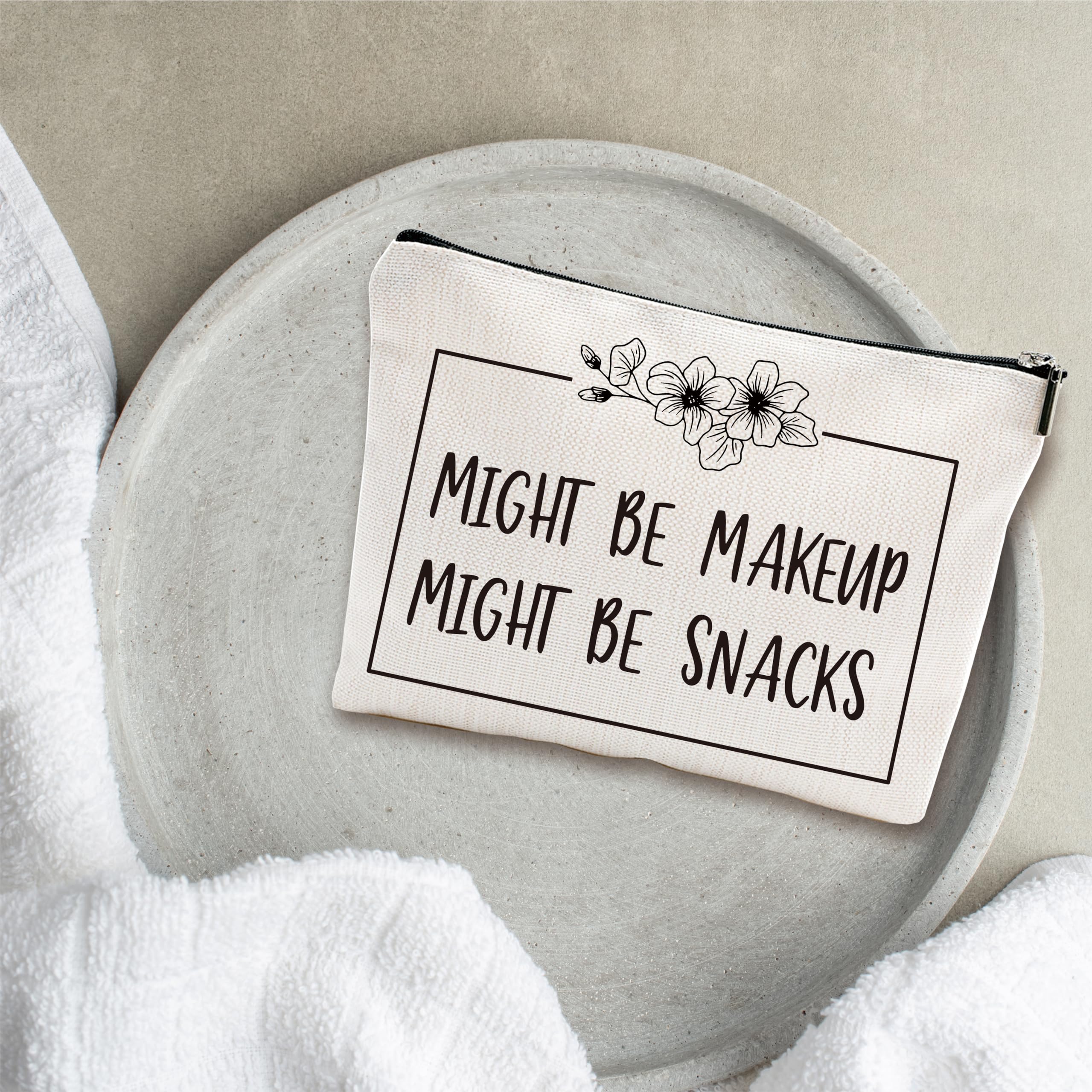 Minimalist Makeup Bag with Funny Quote - Versatile Cosmetic & Toiletry Pouch for Women - Perfect Gift for Best Friends, Girlfriends & Personal Care - Great for Travel, Gym & Daily Essentials - A26