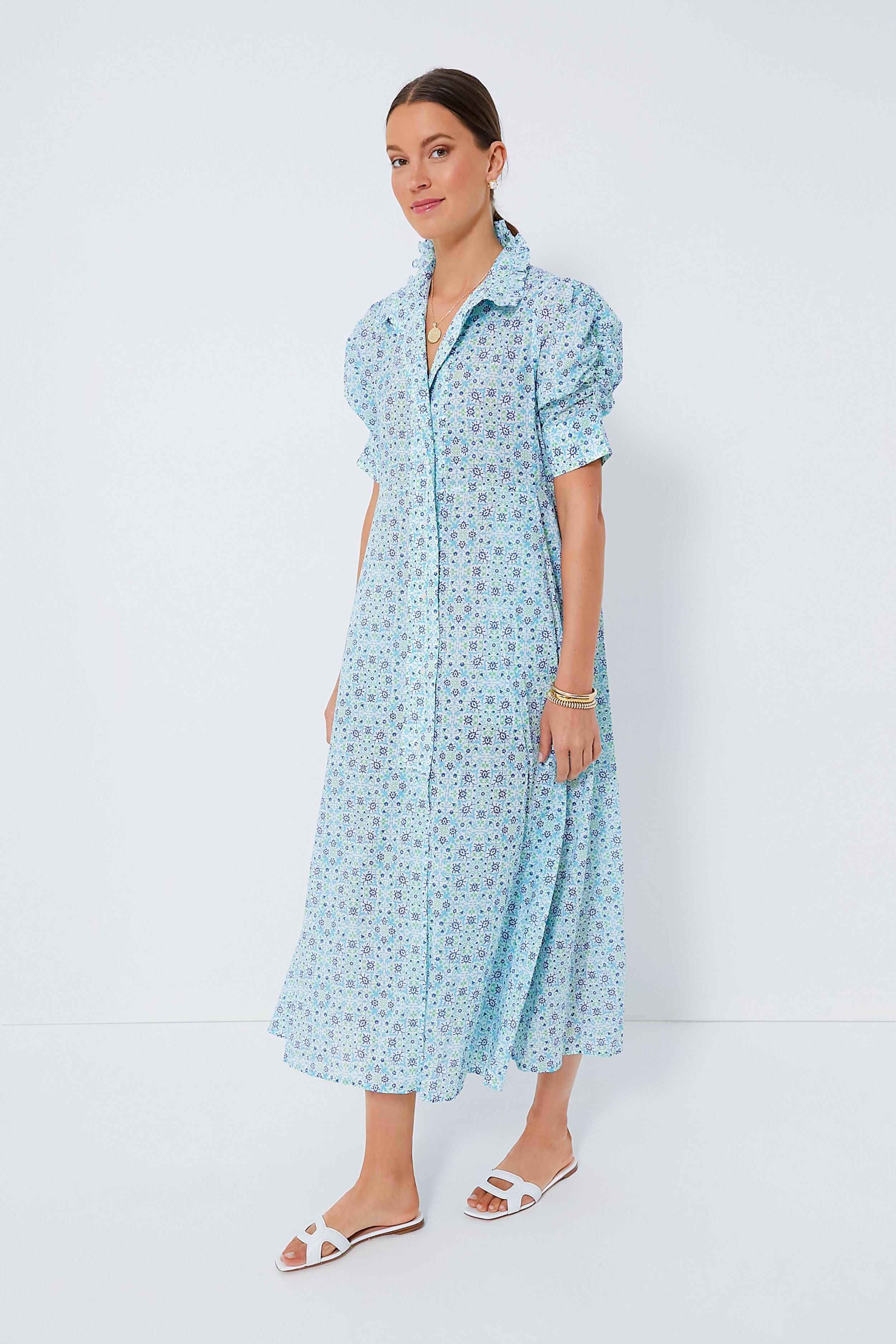 Blue Venetia Maxi Dress for Women - Elegant Long Flowy Summer Dress - Perfect for Beach, Vacation, and Evening Parties