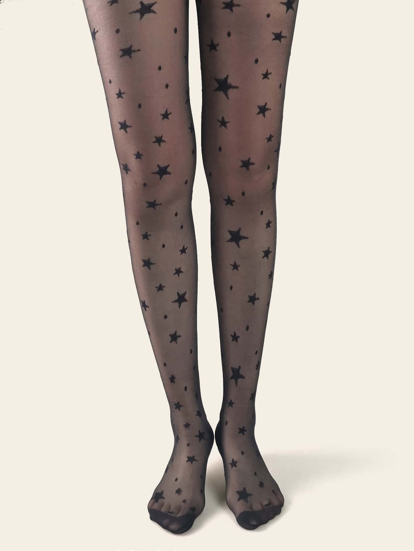 Verdusa Women's High Waist Fishnet Tights - Sheer Patterned Mesh Stockings & Pantyhose for Party, Cosplay, and Fashion Outfits
