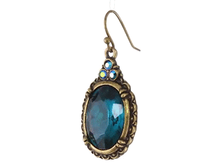 Antique Inspired 1928 Oval Crystal Drop Wire Earrings - Vintage Dangle Earrings for Women, Elegant Jewelry Gift for Brides, Parties & Special Occasions