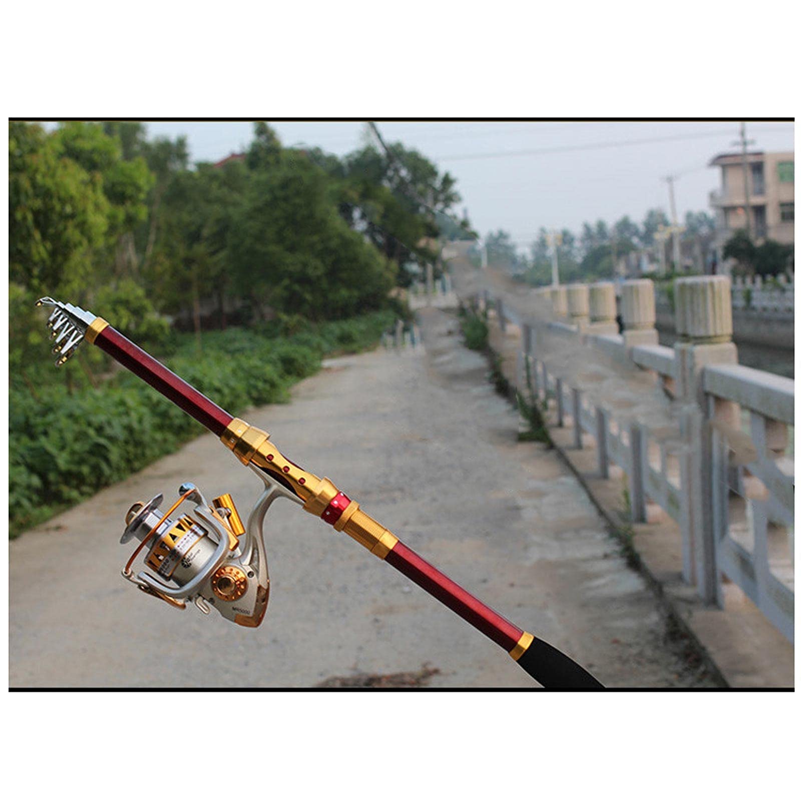 **Carbon Fiber Telescopic Fishing Rod & Reel Combo - 3.0M Portable Travel Fishing Pole, Lightweight & Super Easy to Carry - Perfect for Freshwater, Saltwater, Beach, Boat & Outdoor Fishing Adventures**
