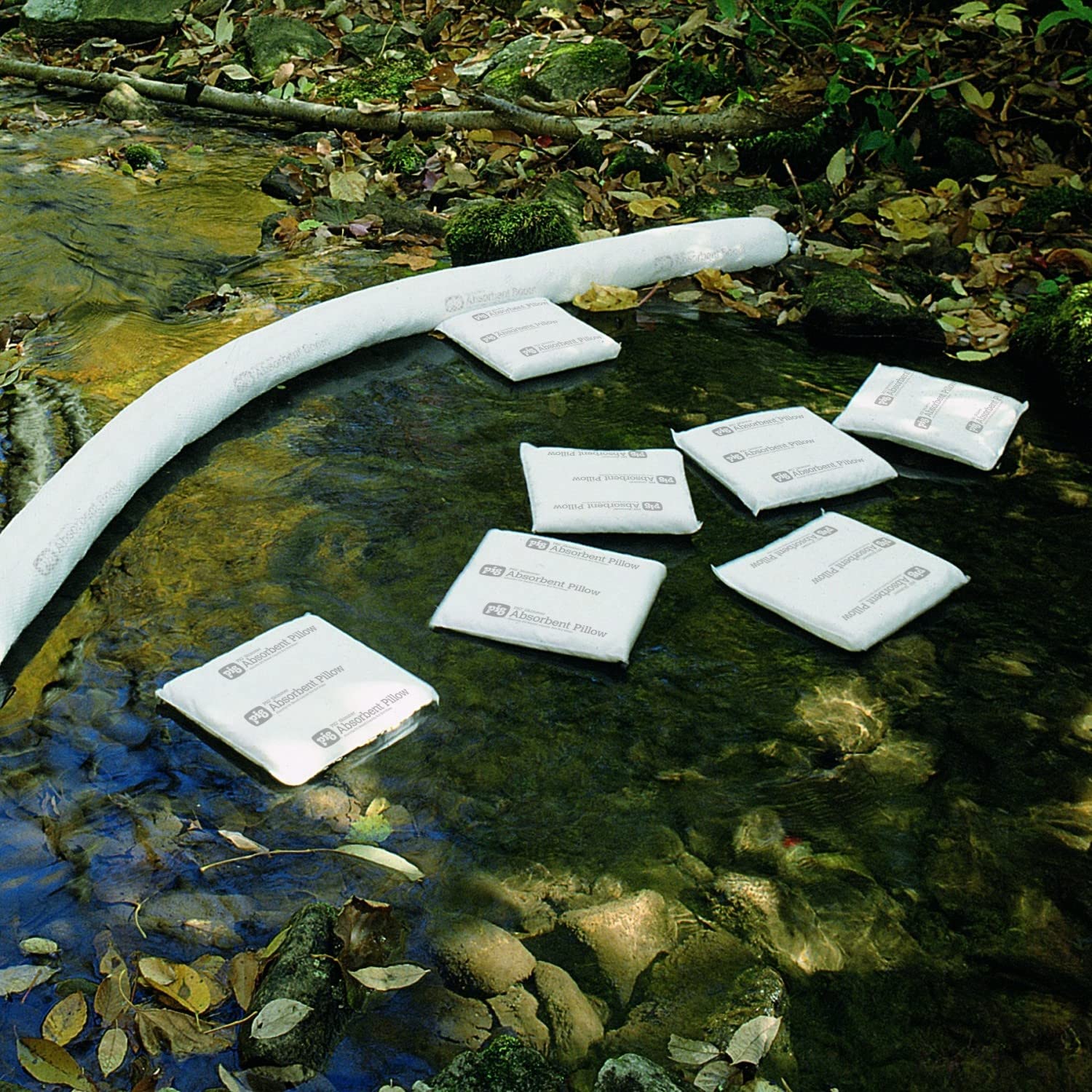 Oil Absorbent Pillows for Spills - PIG Skimmer Oil-Only Absorbent Pads | 1/2 Gallon Capacity | 12