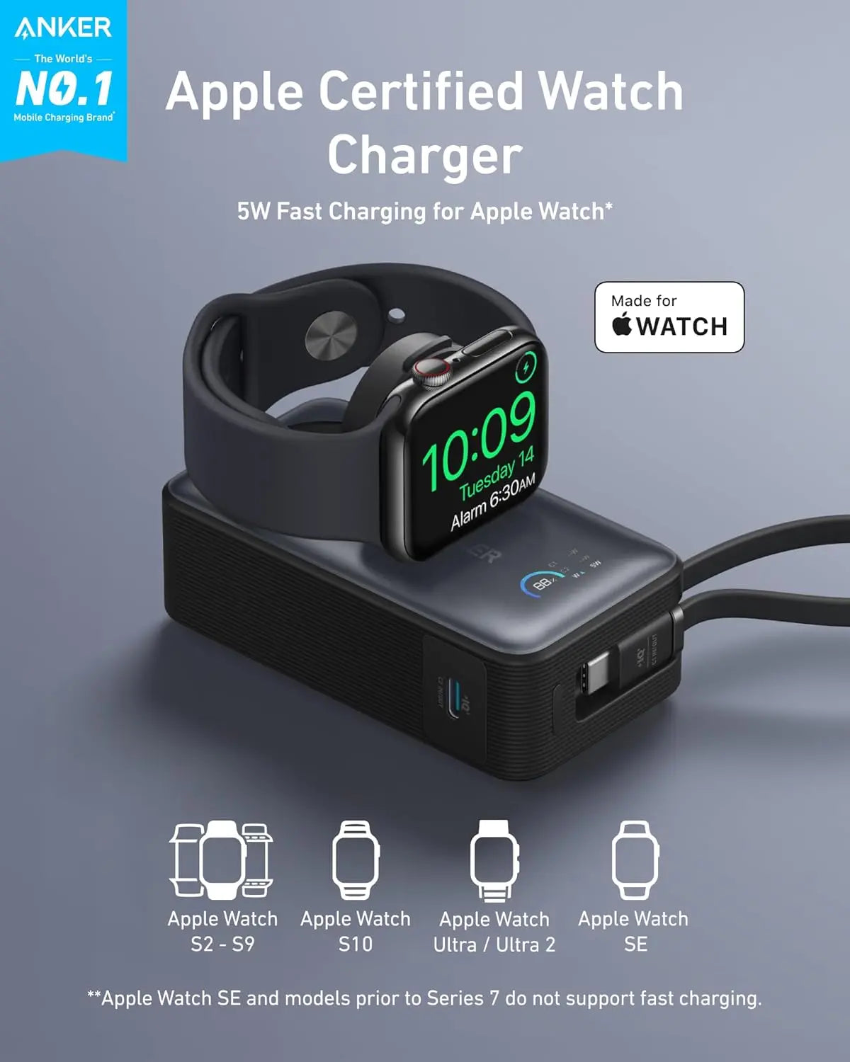 Anker MagGo 35W Max PD 10000mAh Magnetic Wireless Power Bank - Portable Charger for iPhone 15/14/13, Apple Watch, AirPods | Perfect for Travel, Work & Outdoor Adventures