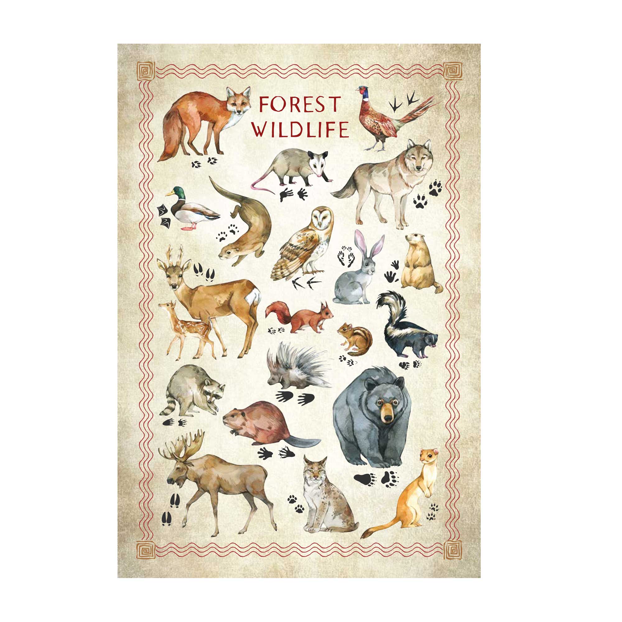 Forest Wildlife Mini Puzzle - 300 Piece Wooden Jigsaw Puzzle for Adults & Kids - Perfect for Family Game Night & Stress Relief