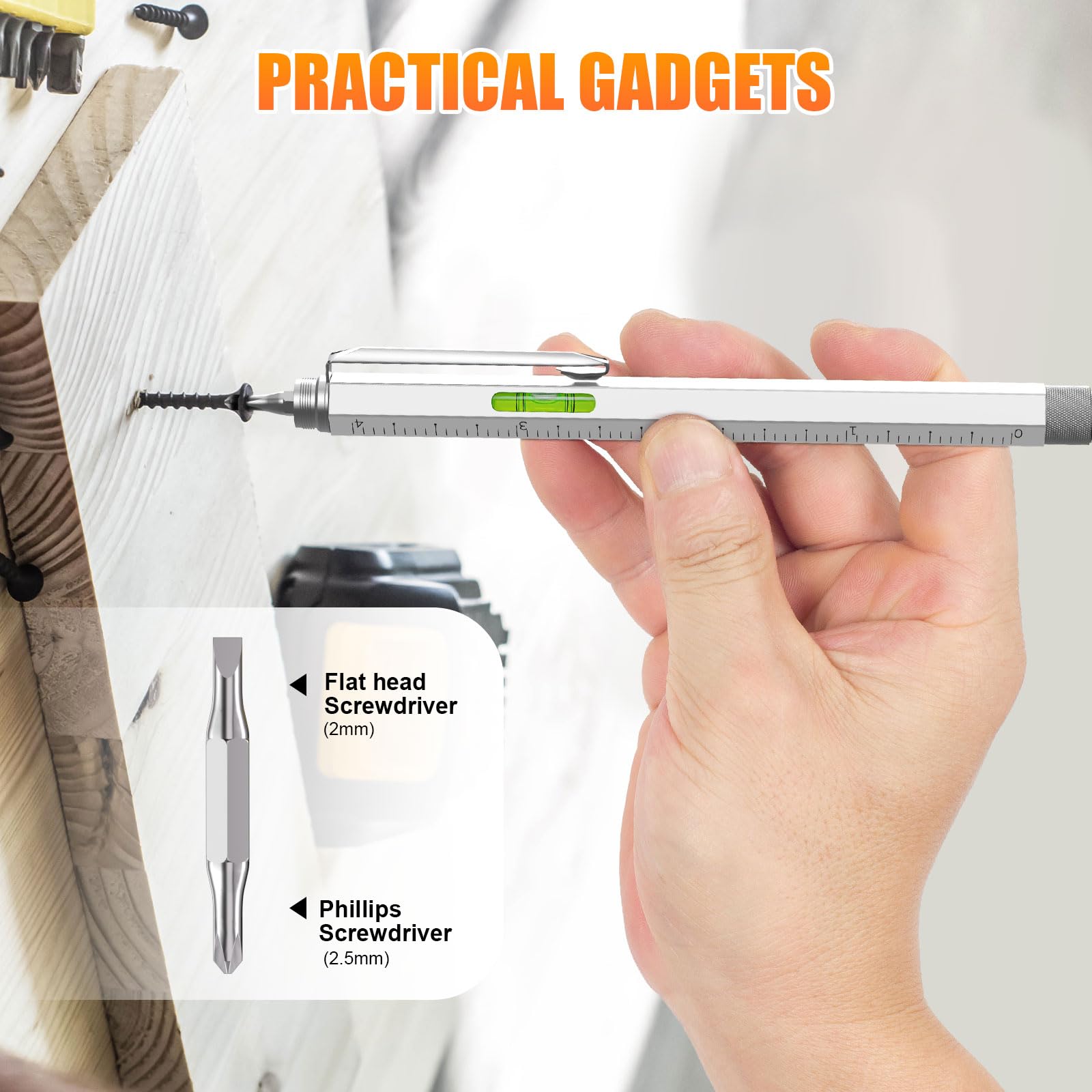 Huhoo Multi-Tech Pen - Cool Gadget Tool for Men & Women, Personalized Gift for Dad, Him, or Her - Perfect for Christmas, Father's Day, Valentine's Day & Birthdays - Great for Office, Business Meetings & Daily Writing Tasks