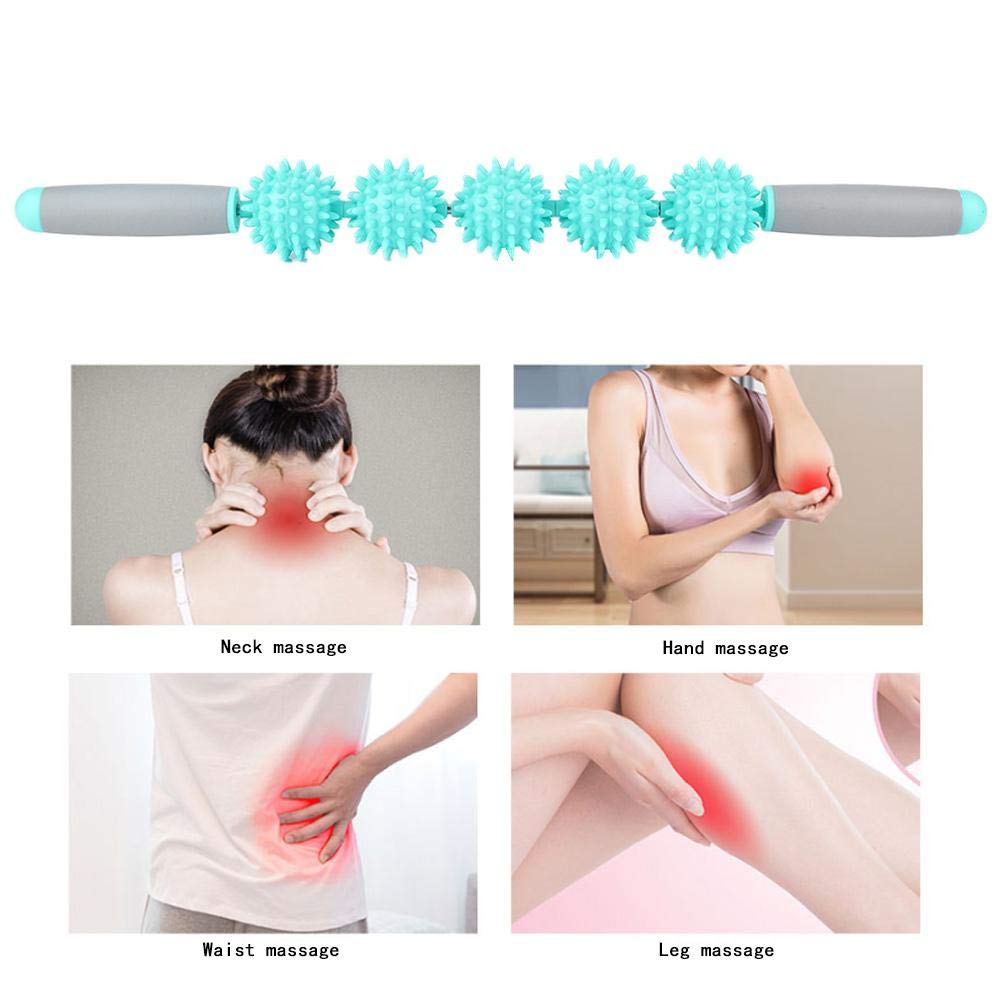 Exblue Muscle Roller Stick for Pain Relief - Deep Tissue Massager for Sore Muscles, Cramps & Tension - Portable Foam Roller for Neck, Legs, Back & Full Body Recovery - Perfect for Post-Workout, Yoga & Physical Therapy