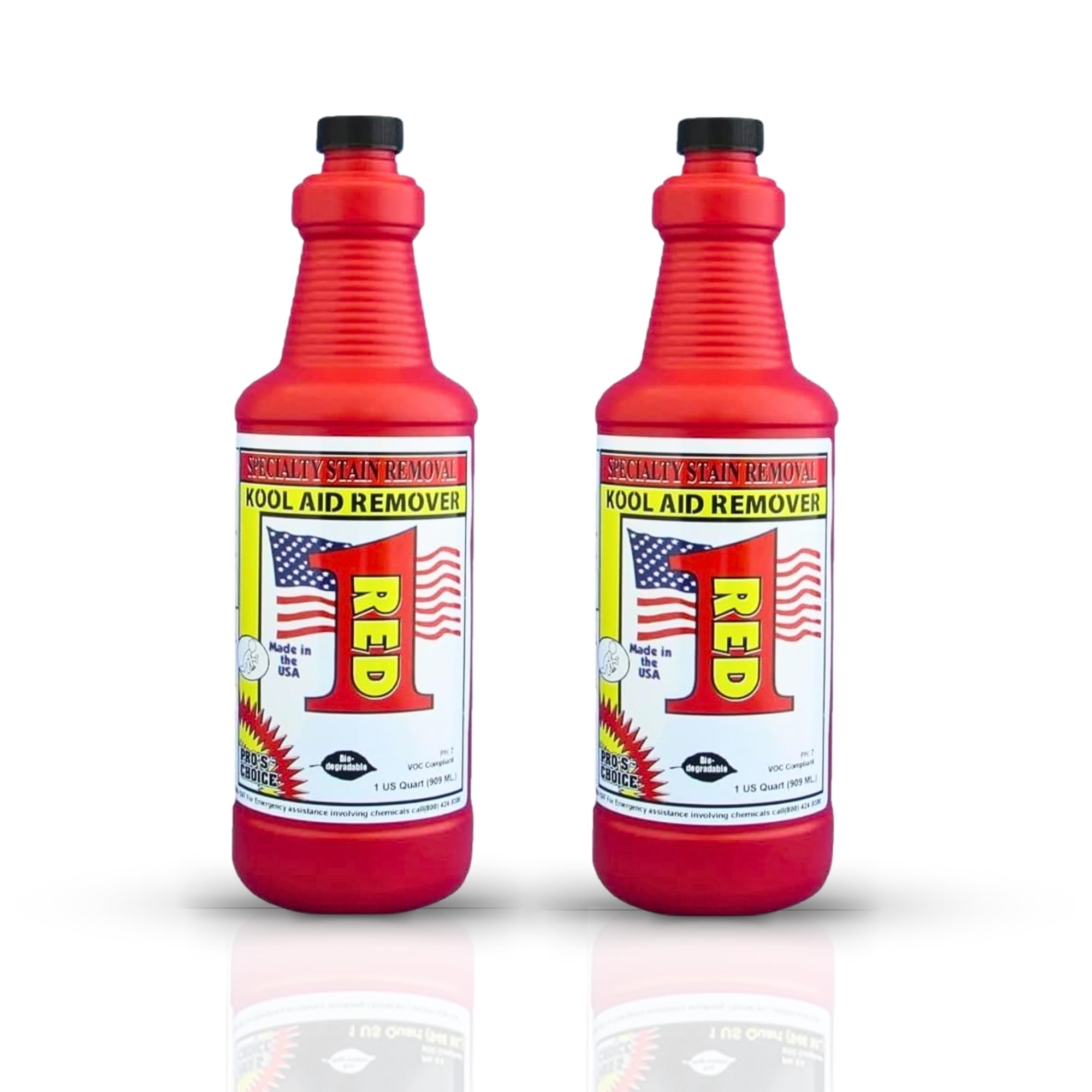Professional Fabric Stain Remover for Synthetic Food Dyes & Red Wine - Carpet, Couch & Laundry Stain Remover - 2 Pack (32 fl oz) - Perfect for Parties, Spills & Tough Stains on Upholstery & Clothing