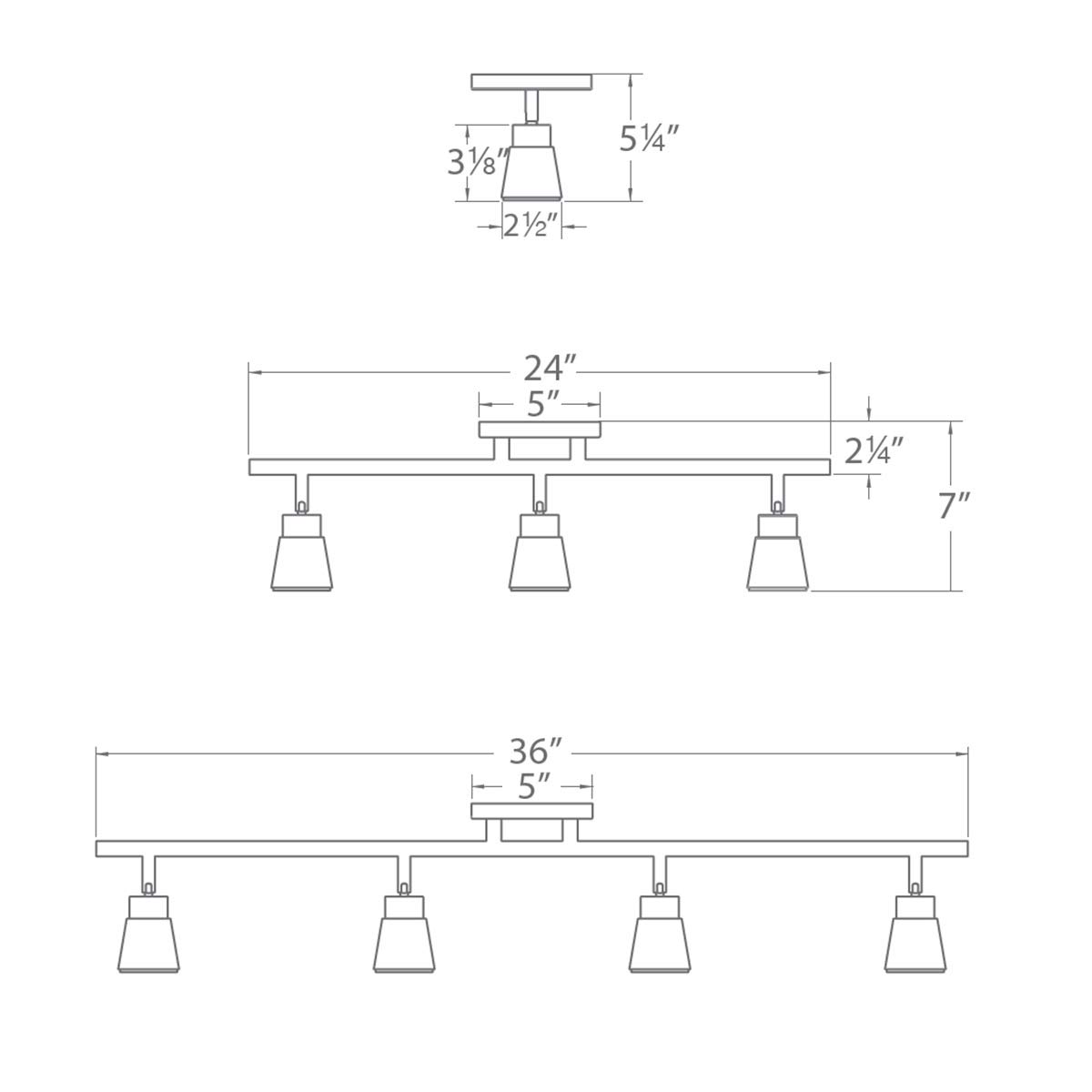 WAC Lighting Solo 4-Light LED Energy Star Certified Fixed Rail System 3000K Warm White - Perfect for Kitchen, Dining Room & Retail Lighting