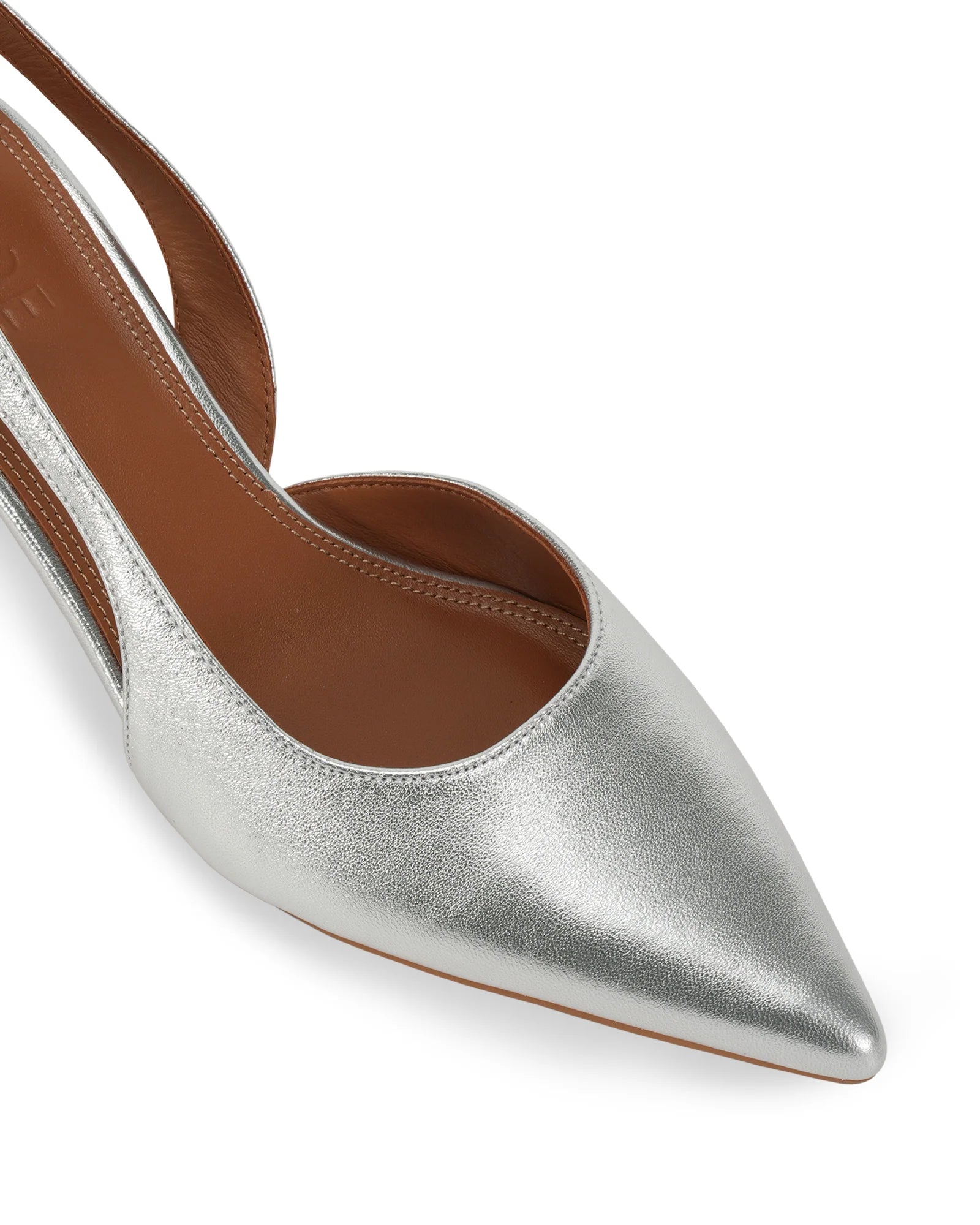 Kaylee Women's Silver Leather Pointed Toe Low Heel Pumps - Perfect for Office, Parties & Formal Events