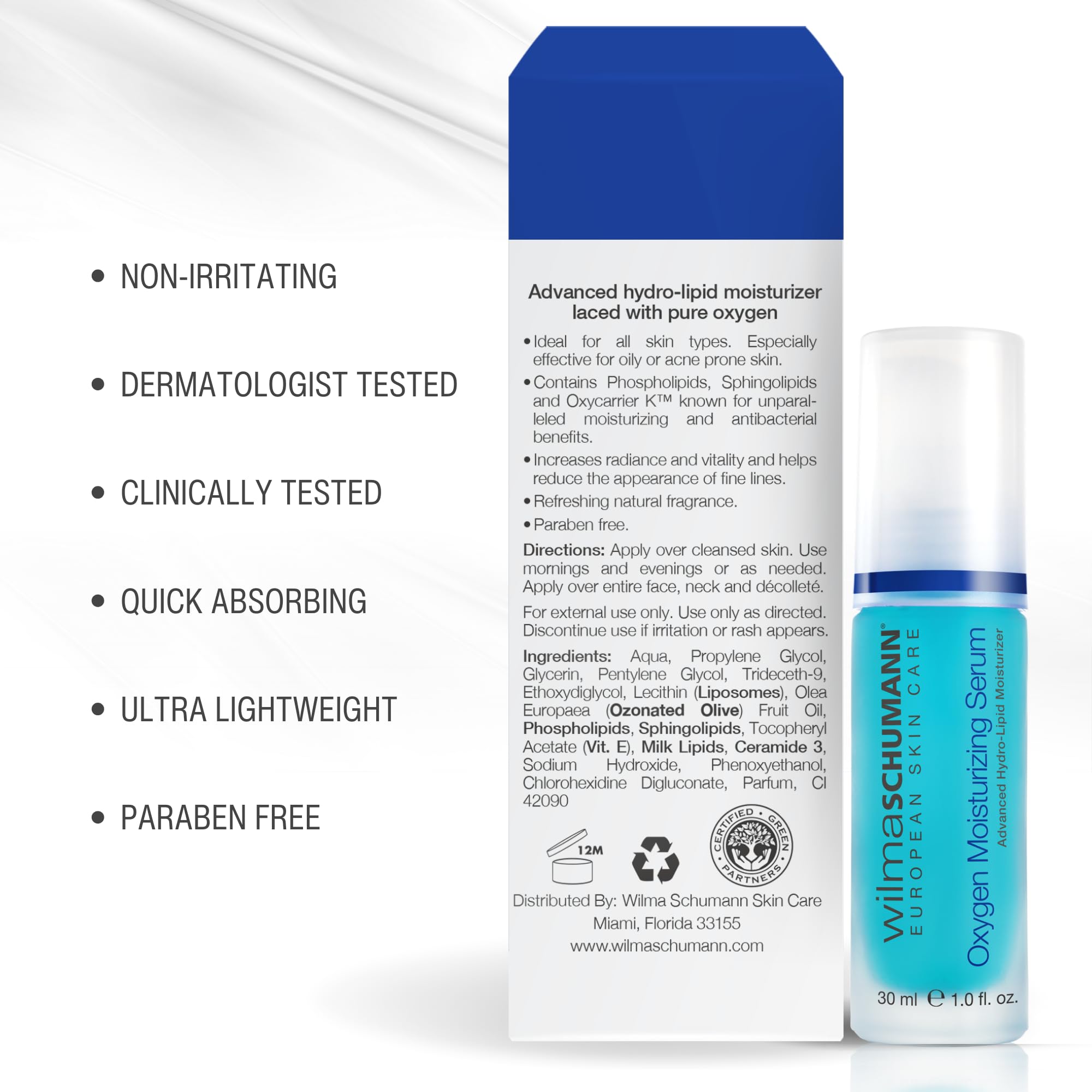 Oxygen Moisturizing Face Serum - Hydrating Facial Treatment with Hyaluronic Acid - 1 oz - Anti-Aging & Dry Skin Relief for Day & Night Skincare Routine