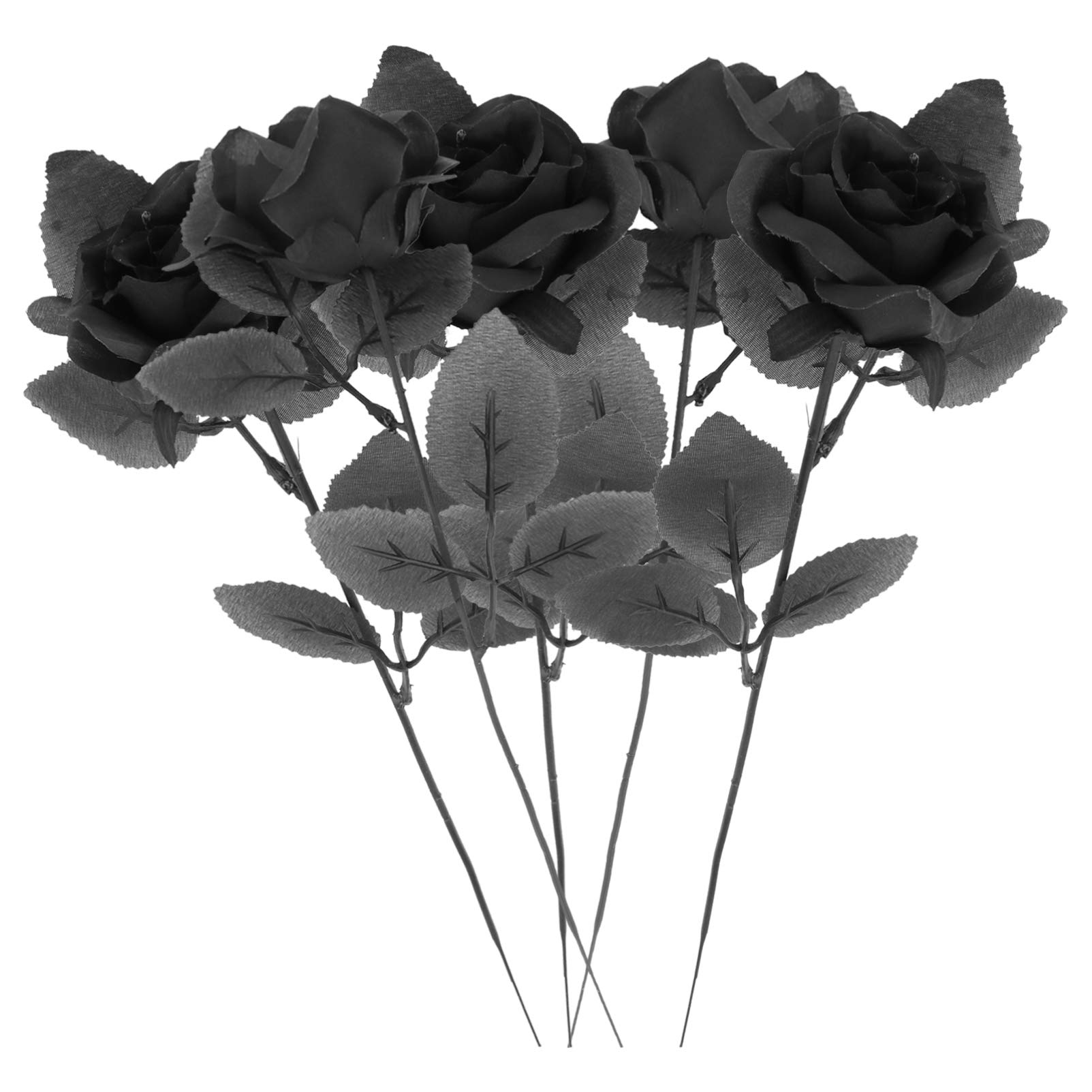 DOITOOL 5pcs Artificial Rose Flowers - Valentine's Day Wedding Decor, Romantic Fake Rose Branches for Home, Party & Event Decoration - Realistic Simulation Roses for Centerpieces, Bouquets and Table Arrangements
