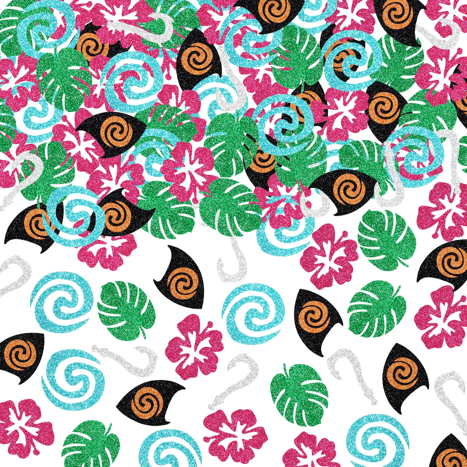 200Pcs Moana Birthday Confetti - Tropical Hawaiian Party Decorations for Baby Showers, Luau Theme Parties & Table Decor - Perfect for Disney Moana Themed Celebrations