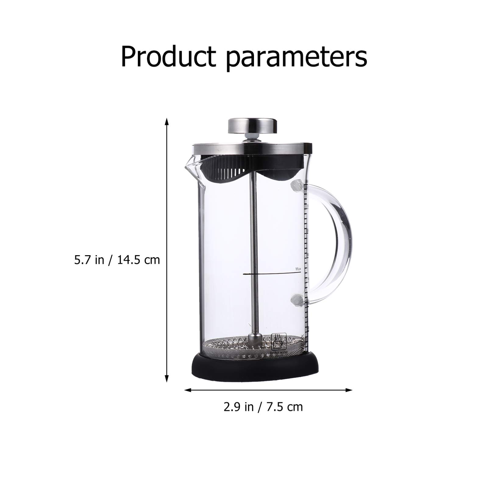 Portable Espresso Maker - 350ml Stainless Steel Stovetop Coffee Pot & Glass Tea Kettle for Camping, Hiking, Travel - Hemoton Manual Espresso Machine for Home & Outdoor Use