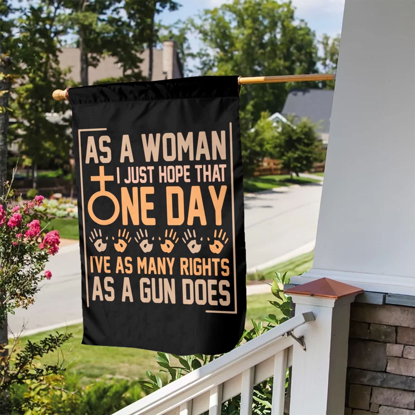 Feminism Garden Flag - 12x18 Inches Double-Sided Outdoor Patio Decoration Banner with Empowering Message - Perfect for Women's Rights Supporters, Backyard, Front Porch & Garden Decor