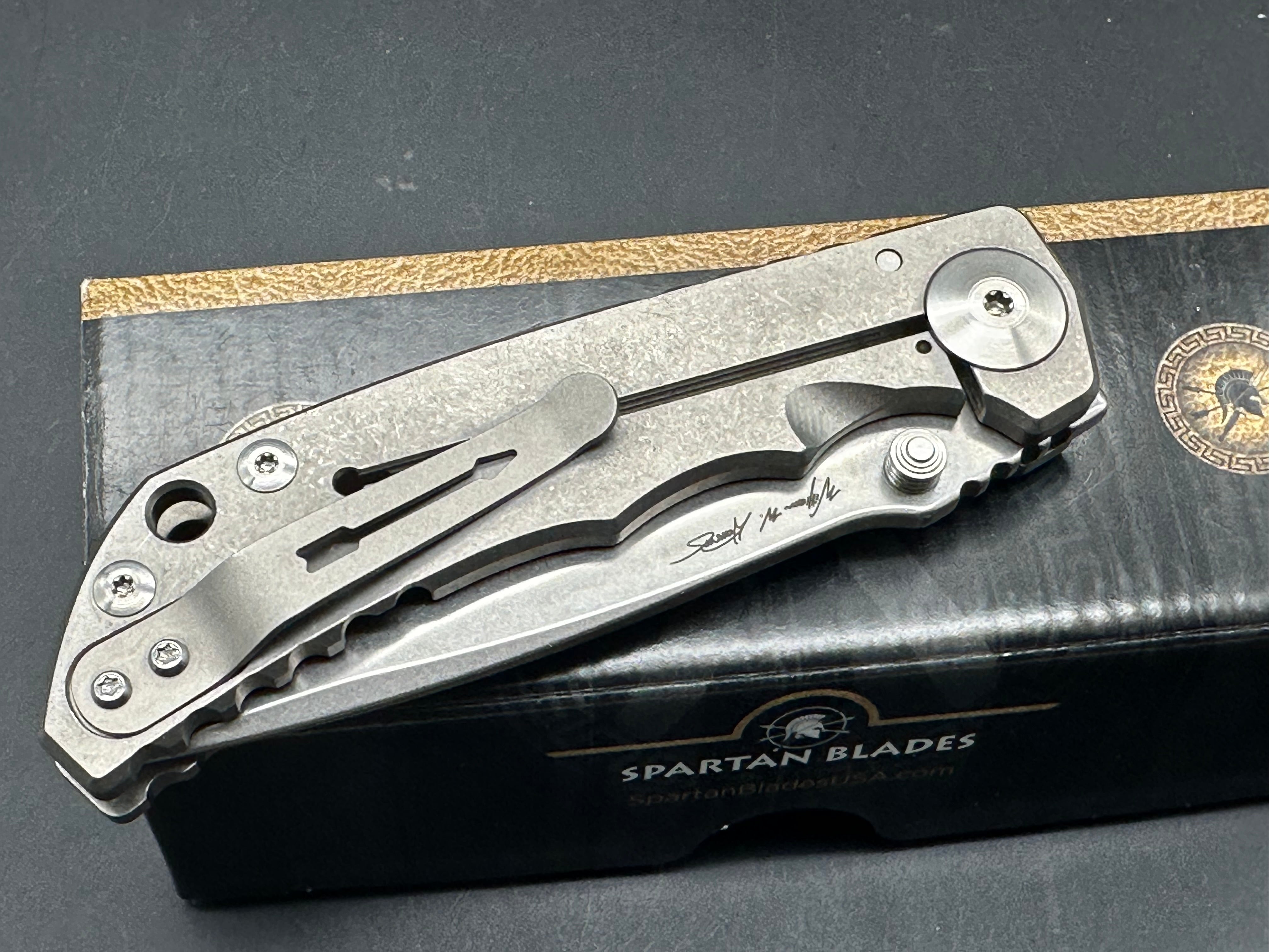 Spartan Harsey Folder 4 - Premium Tactical Folding Knife with Durable Titanium Handle - Perfect for Outdoor Camping, Survival Gear & Everyday Carry (EDC)
