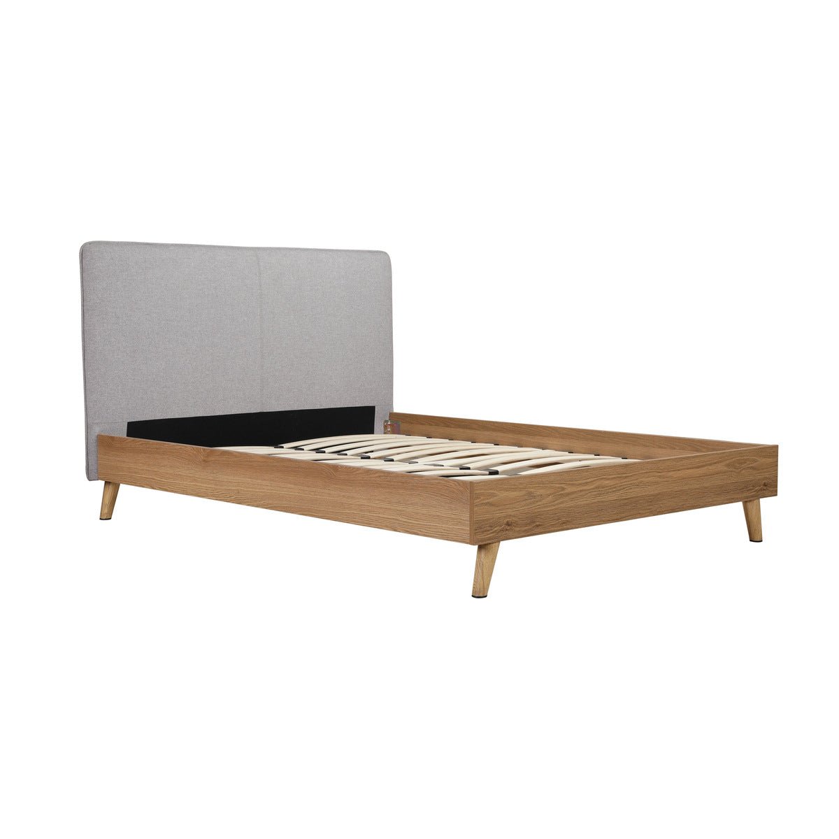 Cassidy Full Platform Bed with Upholstered Headboard - Queen Size Modern Bed Frame with Storage, Upholstered Bed for Bedroom, Guest Room & Master Suite