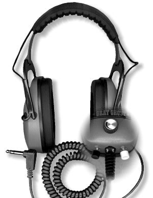 DetectorPro Ultimate Gray Ghost Headphone - Professional Metal Detector Headphones for Treasure Hunting & Gold Prospecting - Perfect for Beach, Park & Field Metal Detecting Adventures