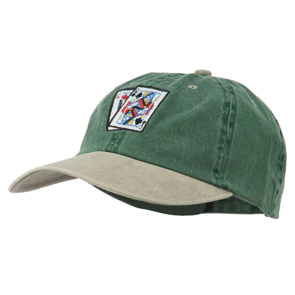 Premium Embroidered Pinochle Gaming Cap - Vintage Washed Cotton Hat for Card Players - Perfect for Poker Nights & Casino Parties