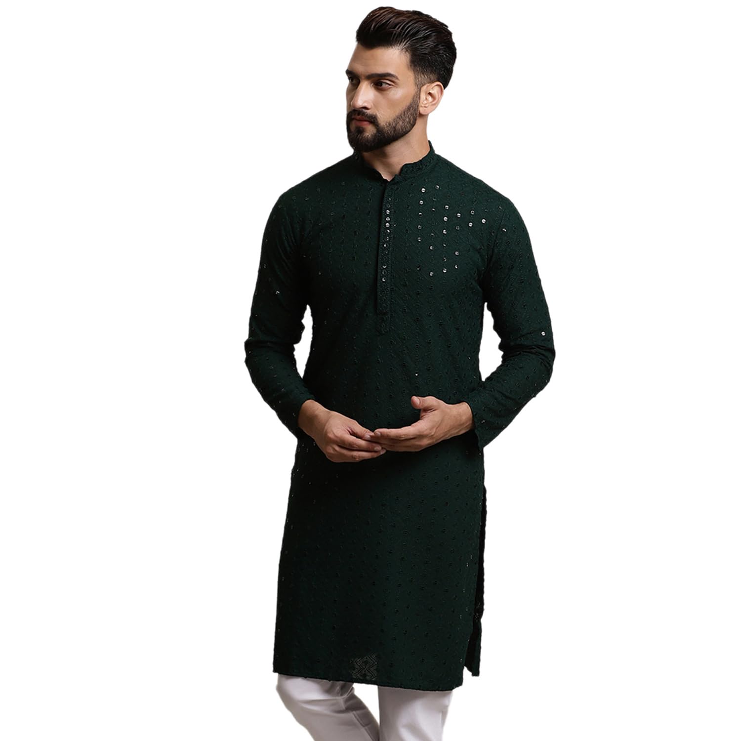 Sojanya Men's Pure Cotton Long Kurta for Men | Traditional Indian Ethnic Wear Since 1958 | Perfect for Festivals, Weddings & Cultural Events