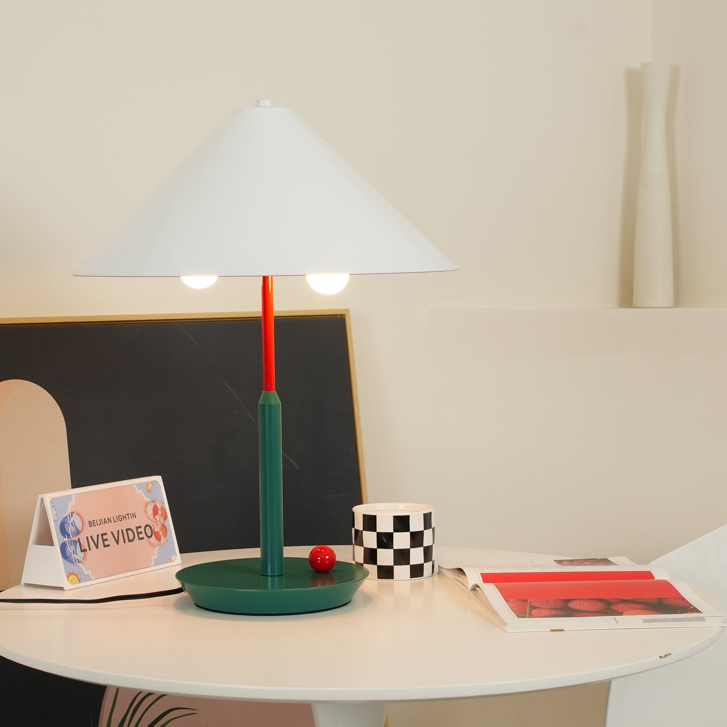Little Eliah Table Lamp - Modern LED Nightstand Light with Touch Control, Dimmable Warm White for Bedroom, Living Room, and Office Decor