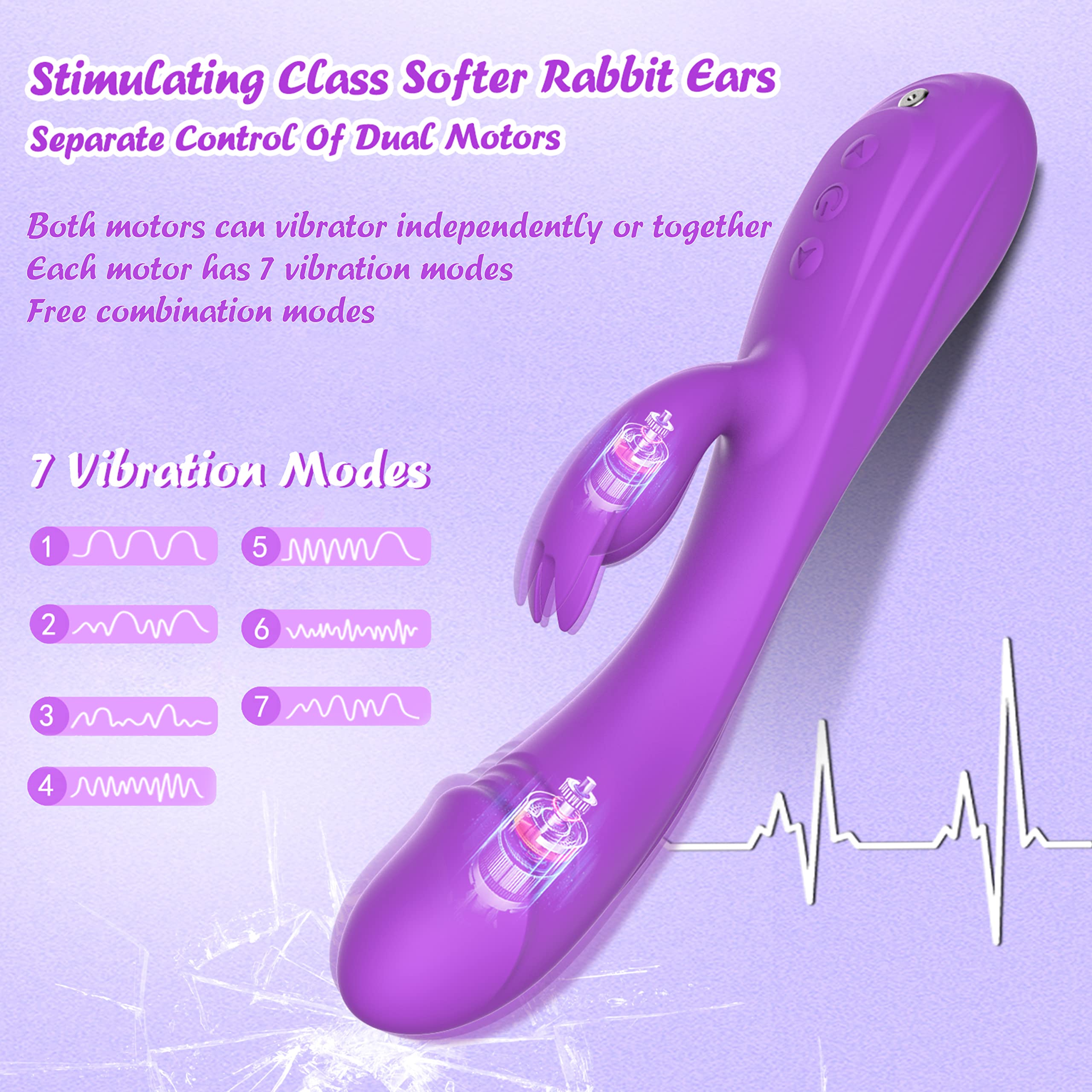 Premium Rabbit G-Spot Vibrator - 7 Powerful Vibration Modes & 8.4