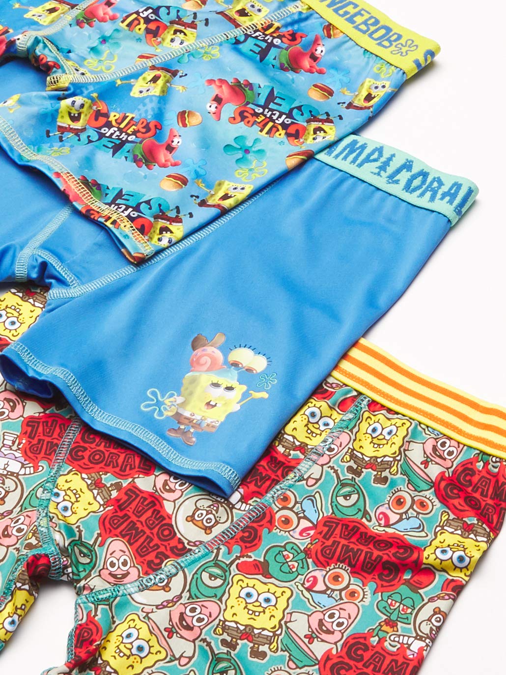 SpongeBob SquarePants Boys' Underwear Multipack - 5-Pack Cotton Briefs with Patrick & Squidward Designs (Sizes 4-12) | Amazon Exclusive | Soft & Breathable for School, Play & Sleep