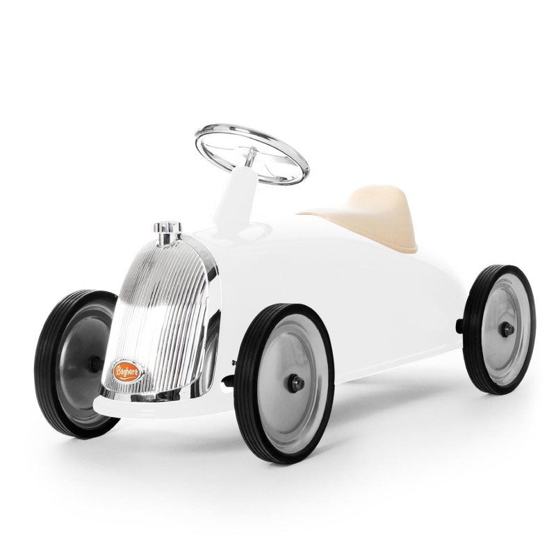 Snow White Baghera Rider - Vintage Style Kids Ride-On Toy Car for Indoor & Outdoor Play - Perfect Gift for Toddlers Birthday & Christmas
