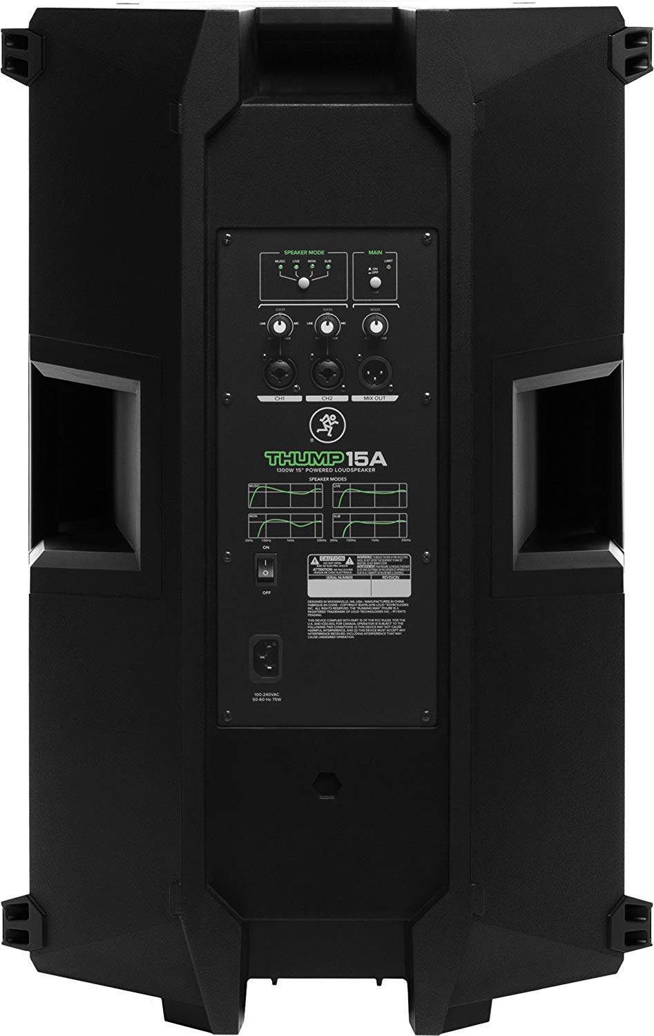 Mackie Thump15A 1300W 15-Inch Powered PA Speaker with Steel Stand & XLR Cable - Professional Portable Loudspeaker for Live Music, DJ Performances, and Outdoor Events