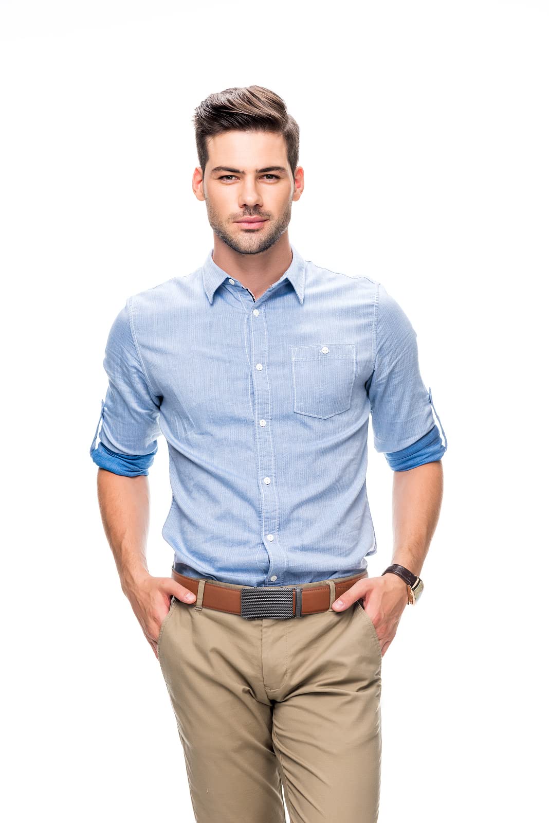 Premium Men's Ratchet Dress Belt - 1 3/8