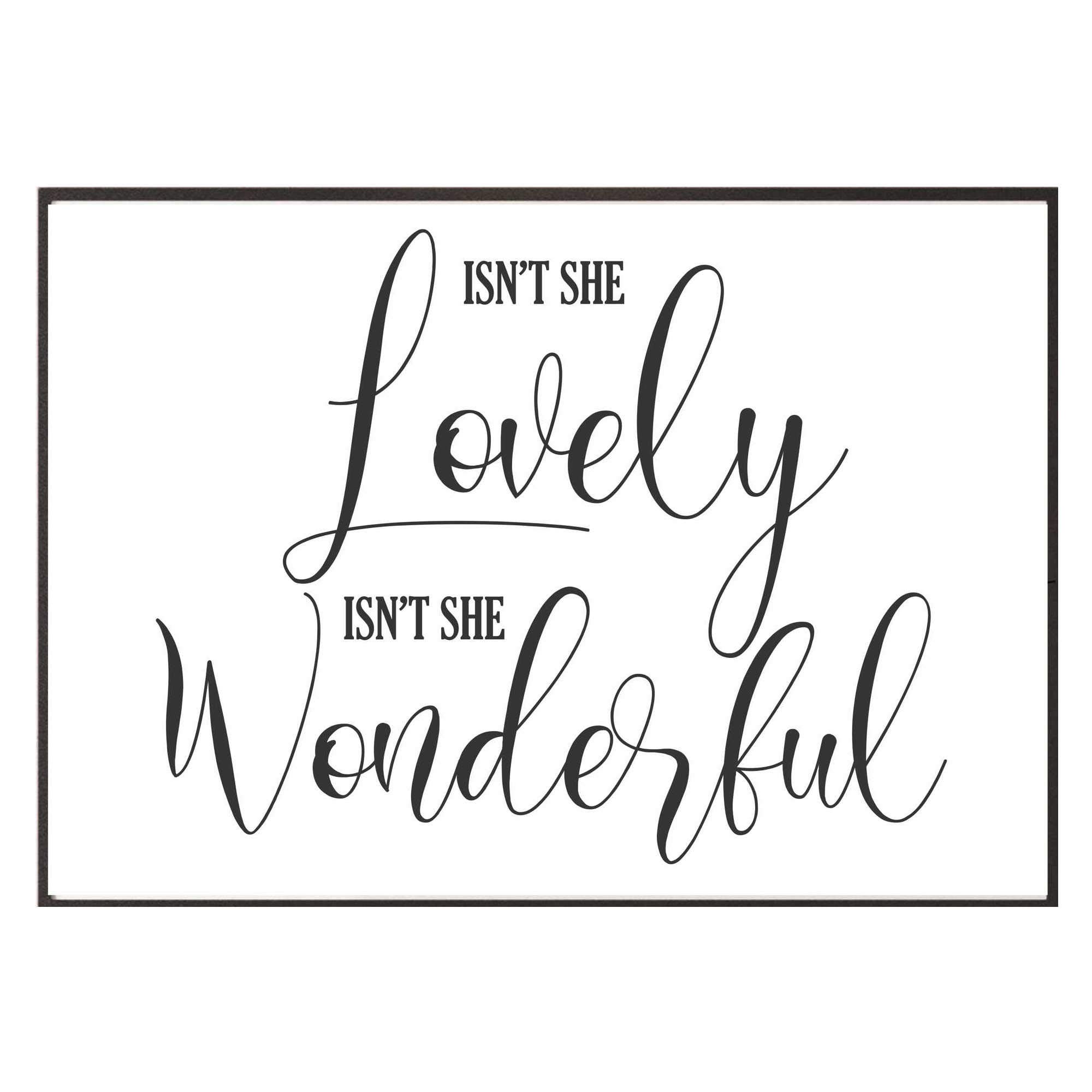 True 9s - 'Isn't She Lovely Isn't She Wonderful' Baby Onesie | Newborn Gift Set | Cute Baby Shower Present for Girls | Perfect for Newborn Photography & First Birthday Celebrations