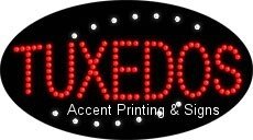 Flashing & Animated LED Tuxedo Sign - Energy Efficient Bar Decor for Nightclubs, Pubs, and Themed Parties